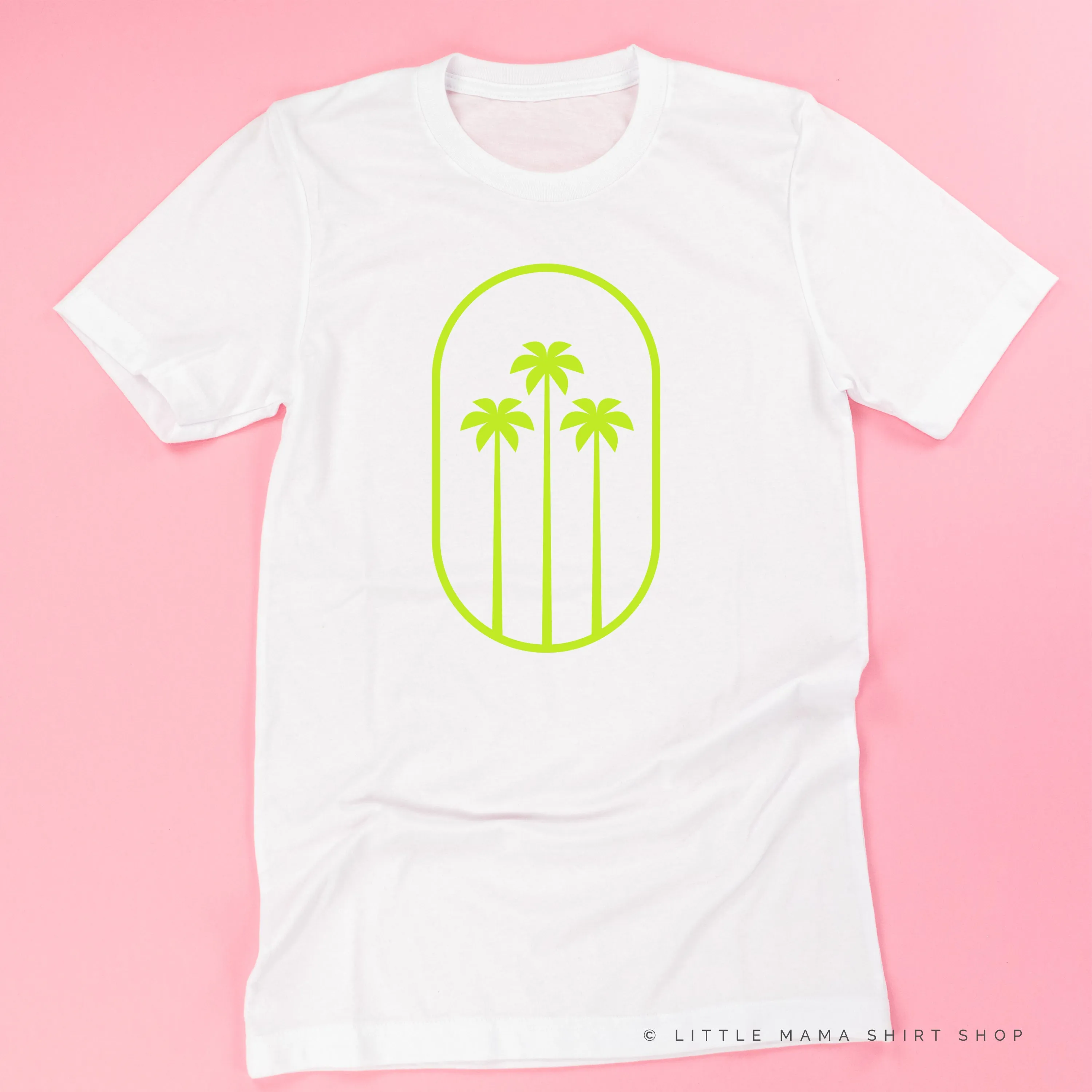 3 PALM TREES IN OVAL - Unisex Tee
