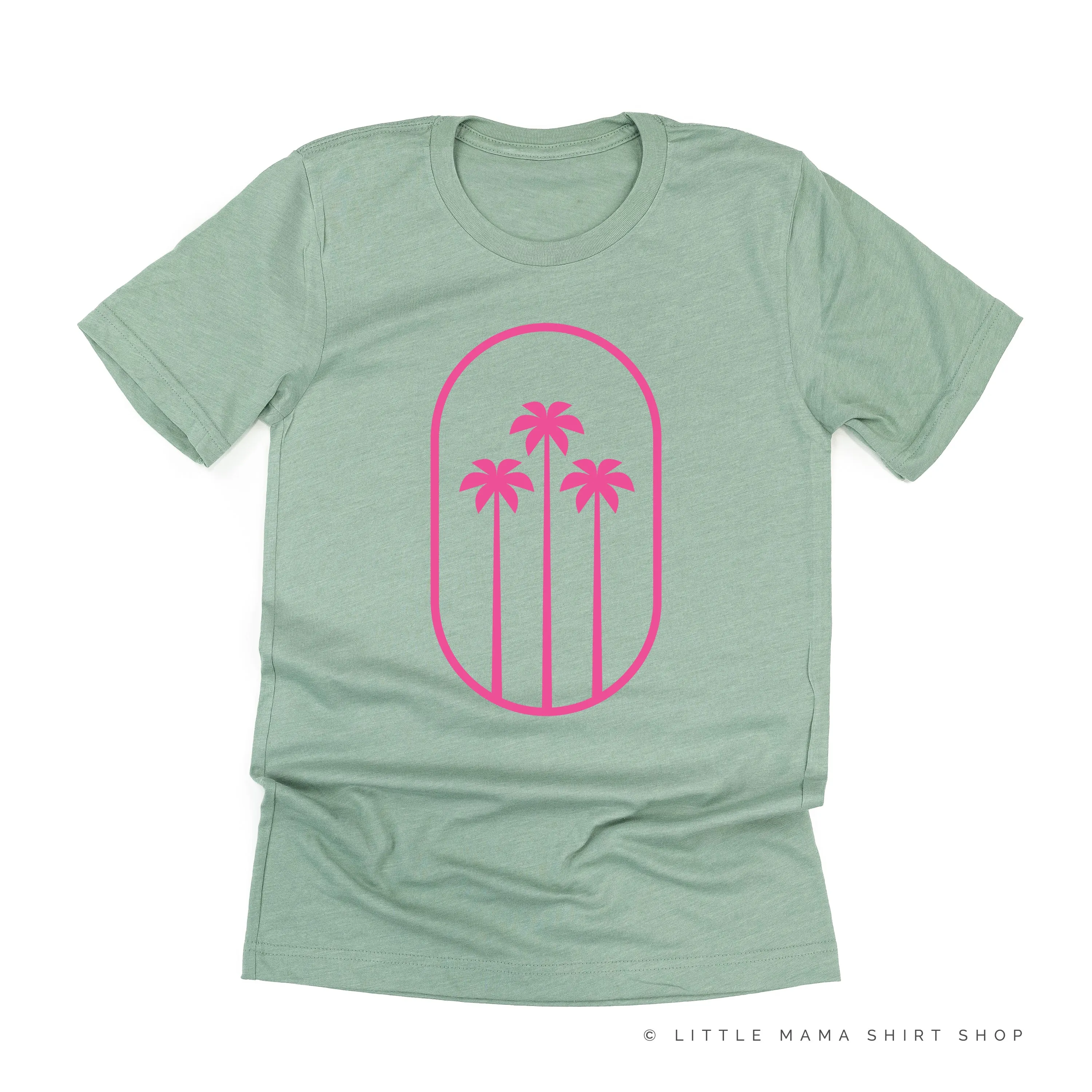 3 PALM TREES IN OVAL - Unisex Tee