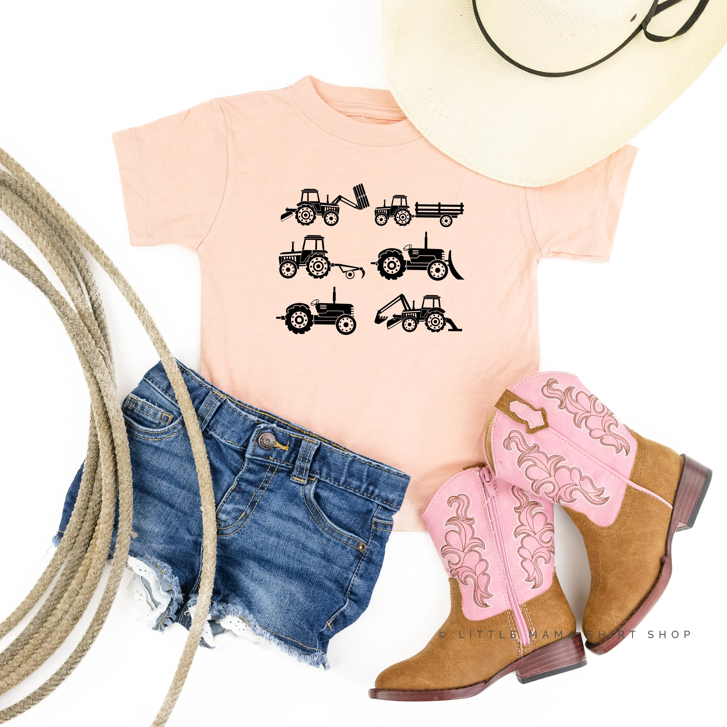 6 Tractors - Short Sleeve Child Shirt