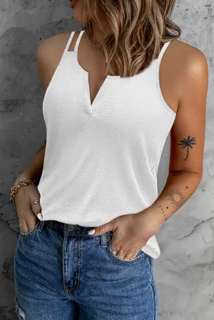 *APP EXCLUSIVE* Double-Strap Notched Neck Tank