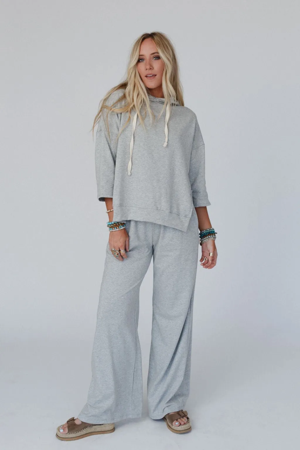Arianna Top And Pant Set - Heather Gray