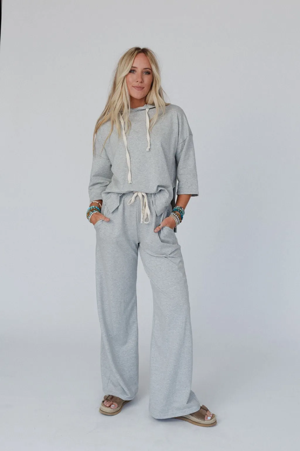 Arianna Top And Pant Set - Heather Gray