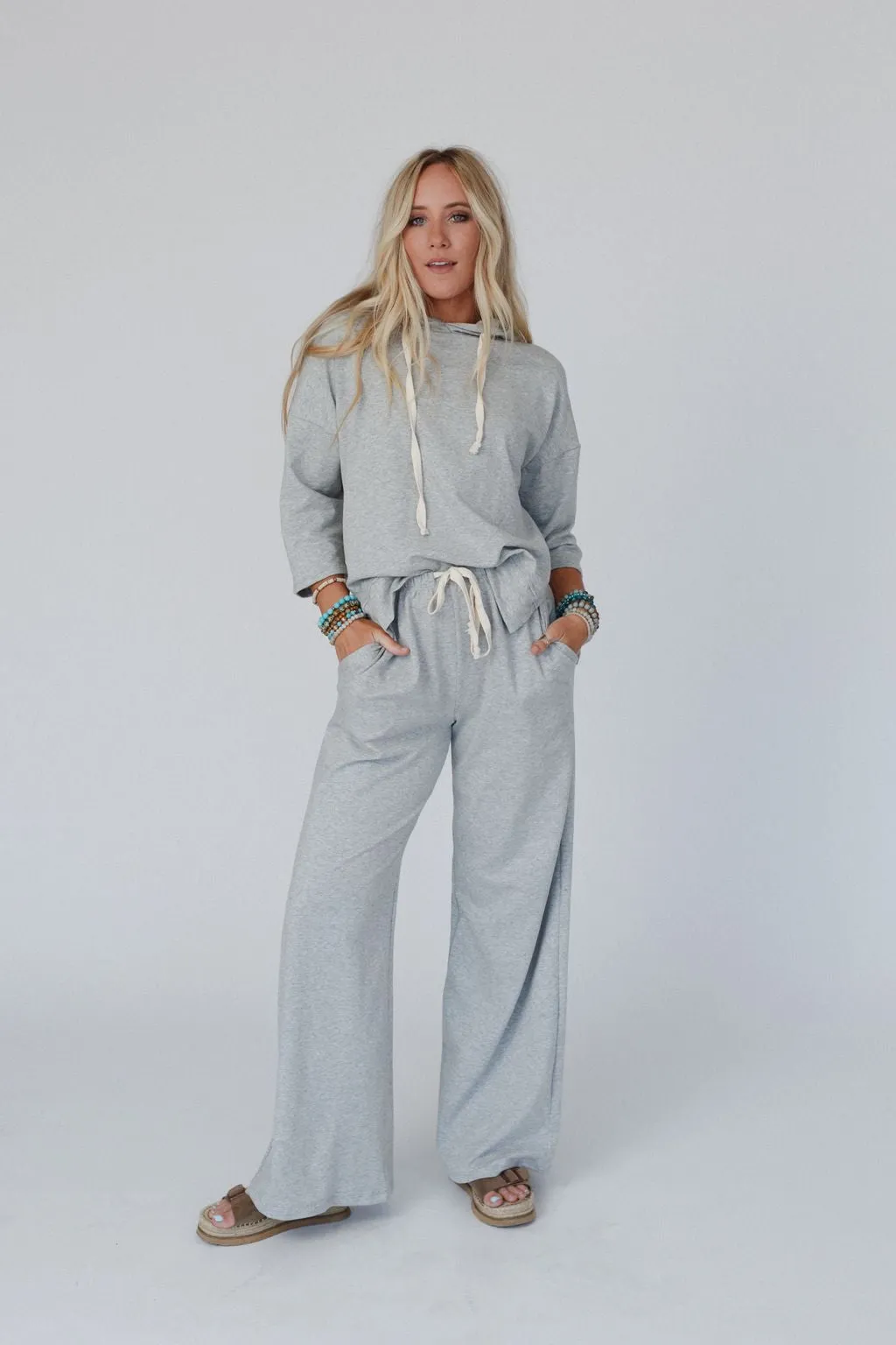 Arianna Top And Pant Set - Heather Gray