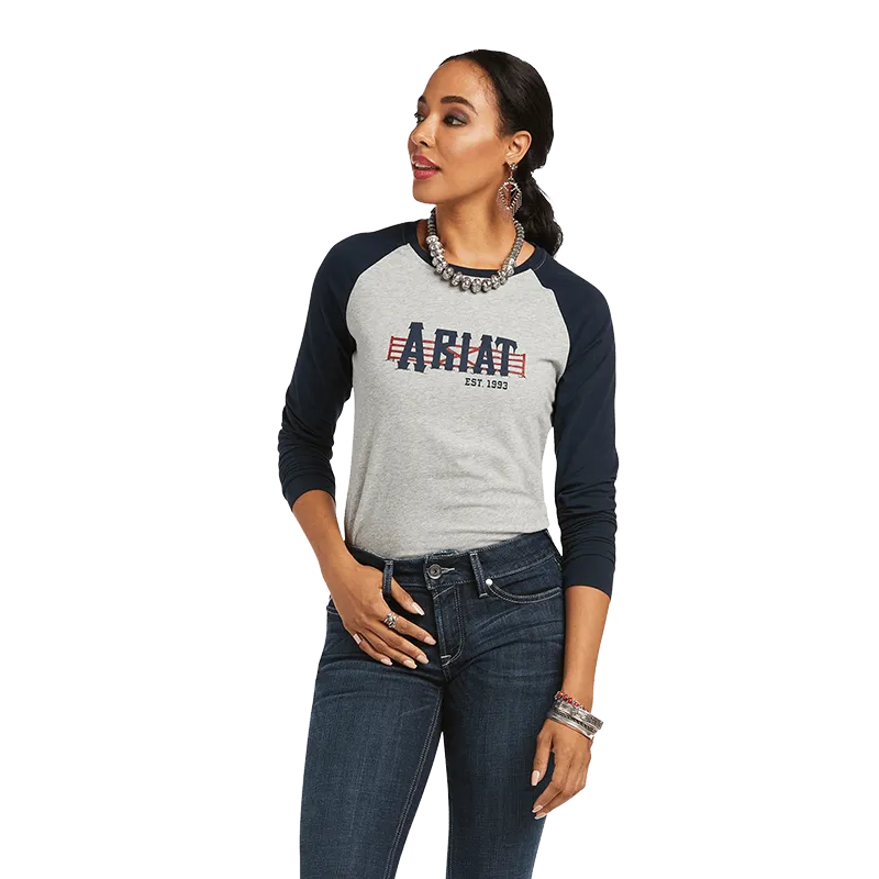 Ariat Ladies REAL Graphic Heather Grey T-Shirt