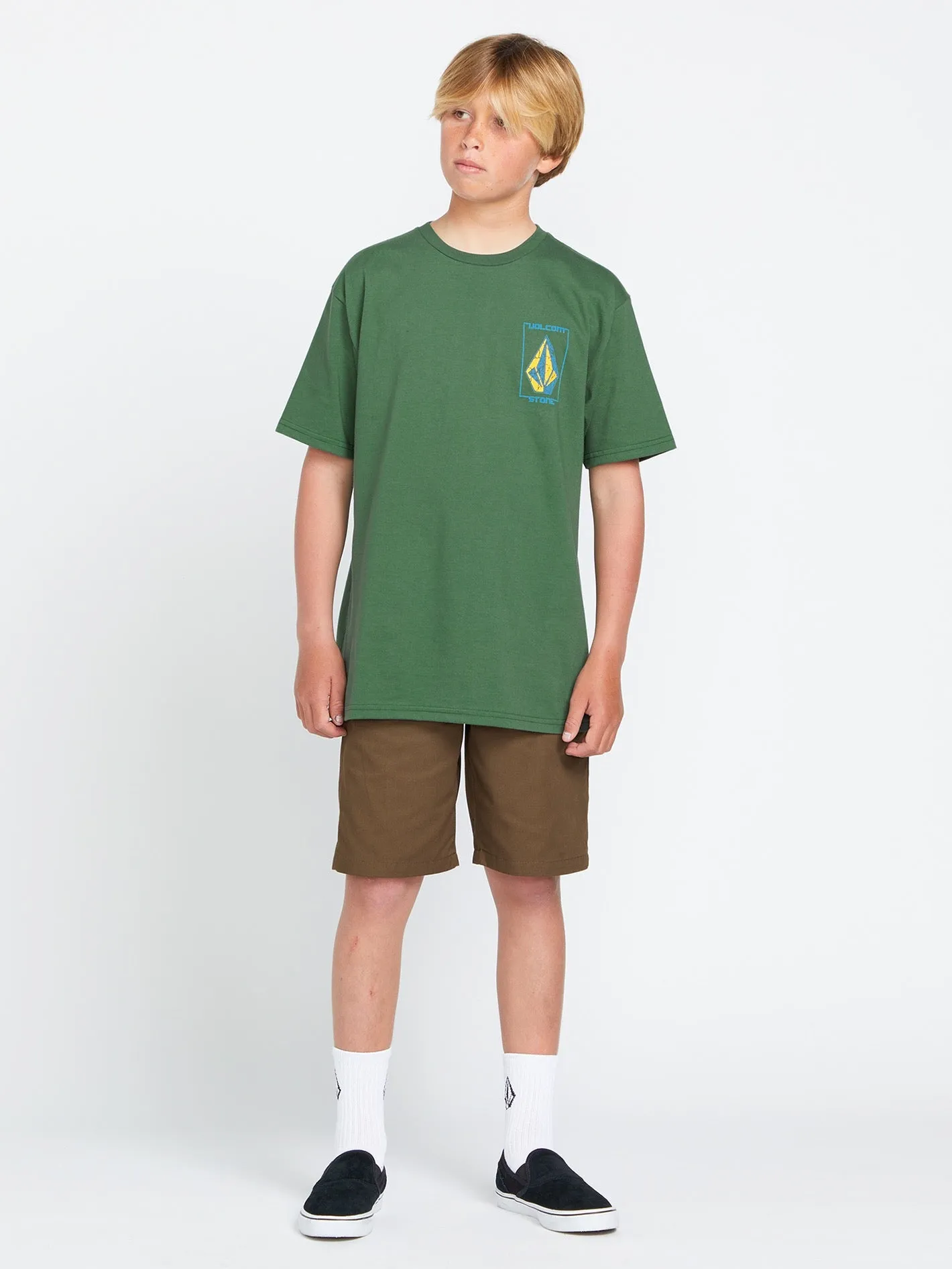 Big Boys Stone Breakage Short Sleeve Tee - Fir Green