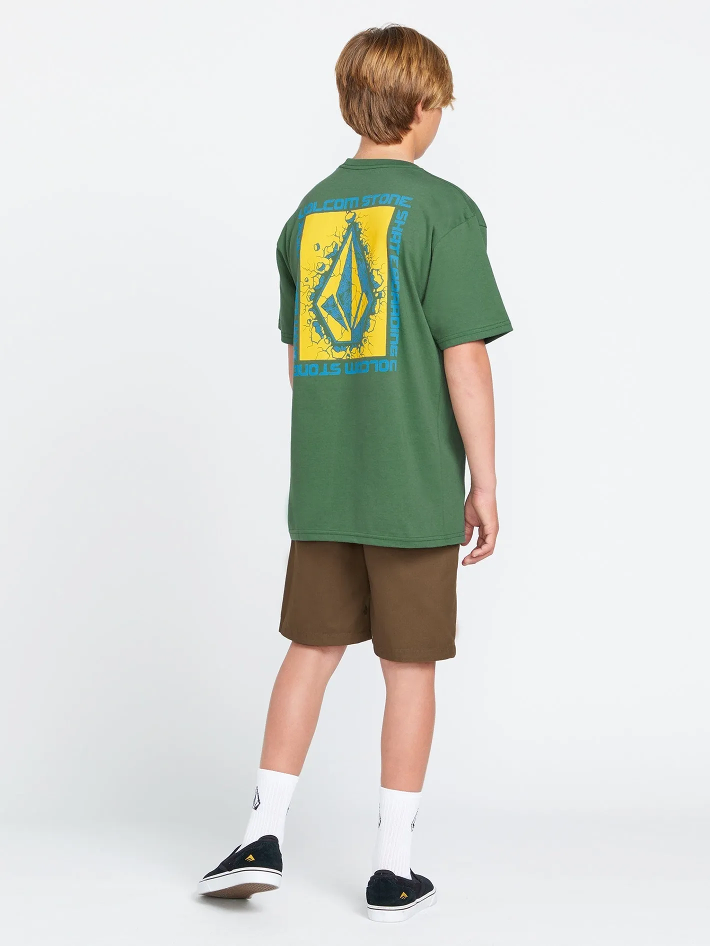 Big Boys Stone Breakage Short Sleeve Tee - Fir Green