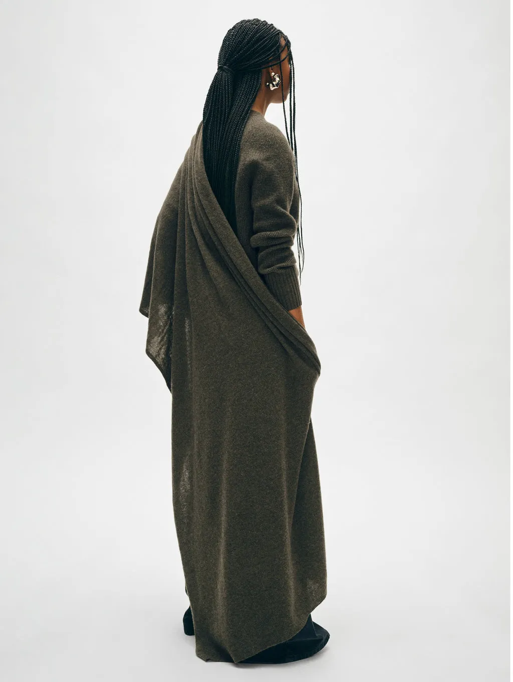 Cashmere Travel Wrap Thyme Heather