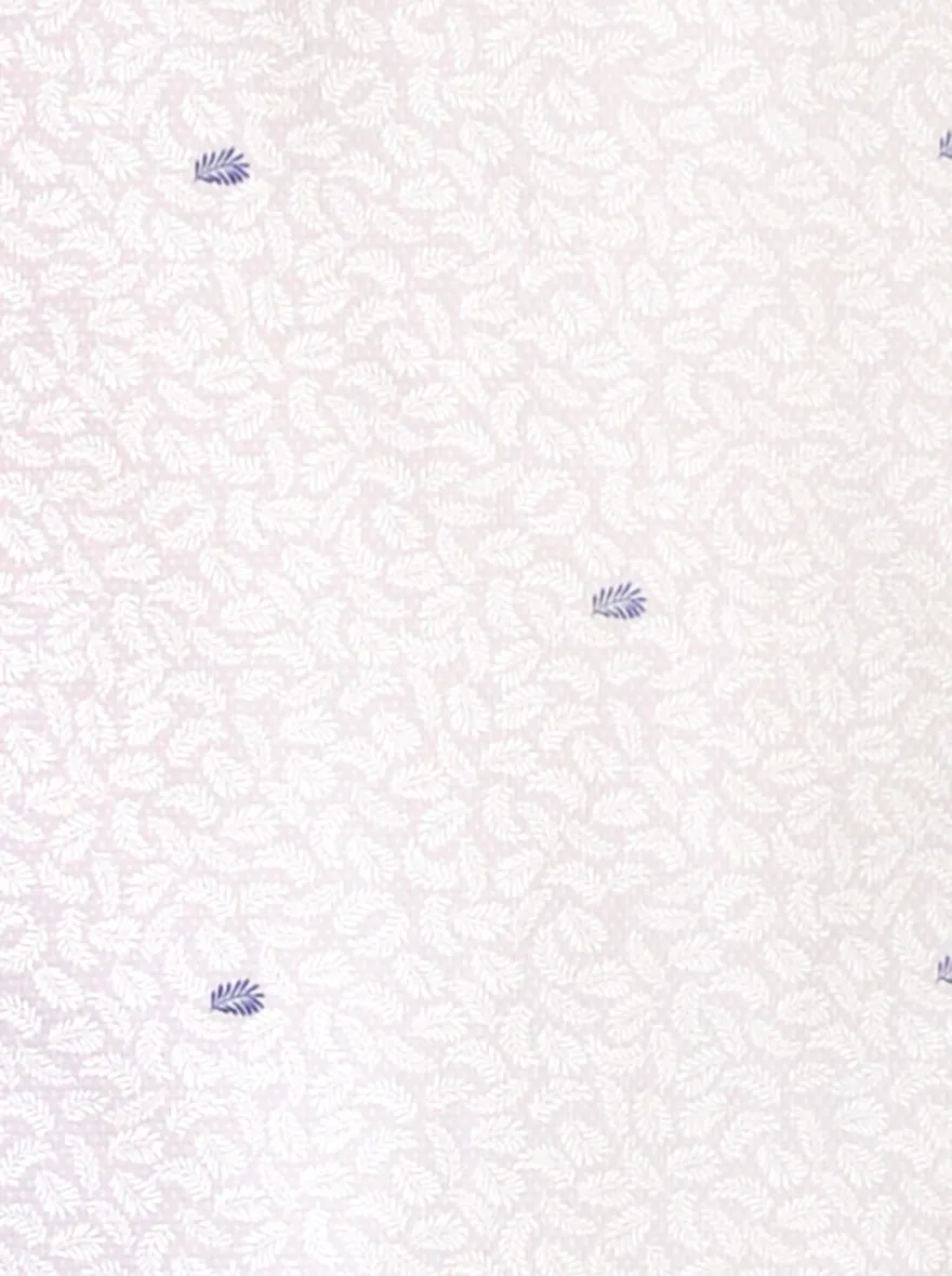 Chalk Pink Printed Slim Fit Casual Shirt | JadeBlue