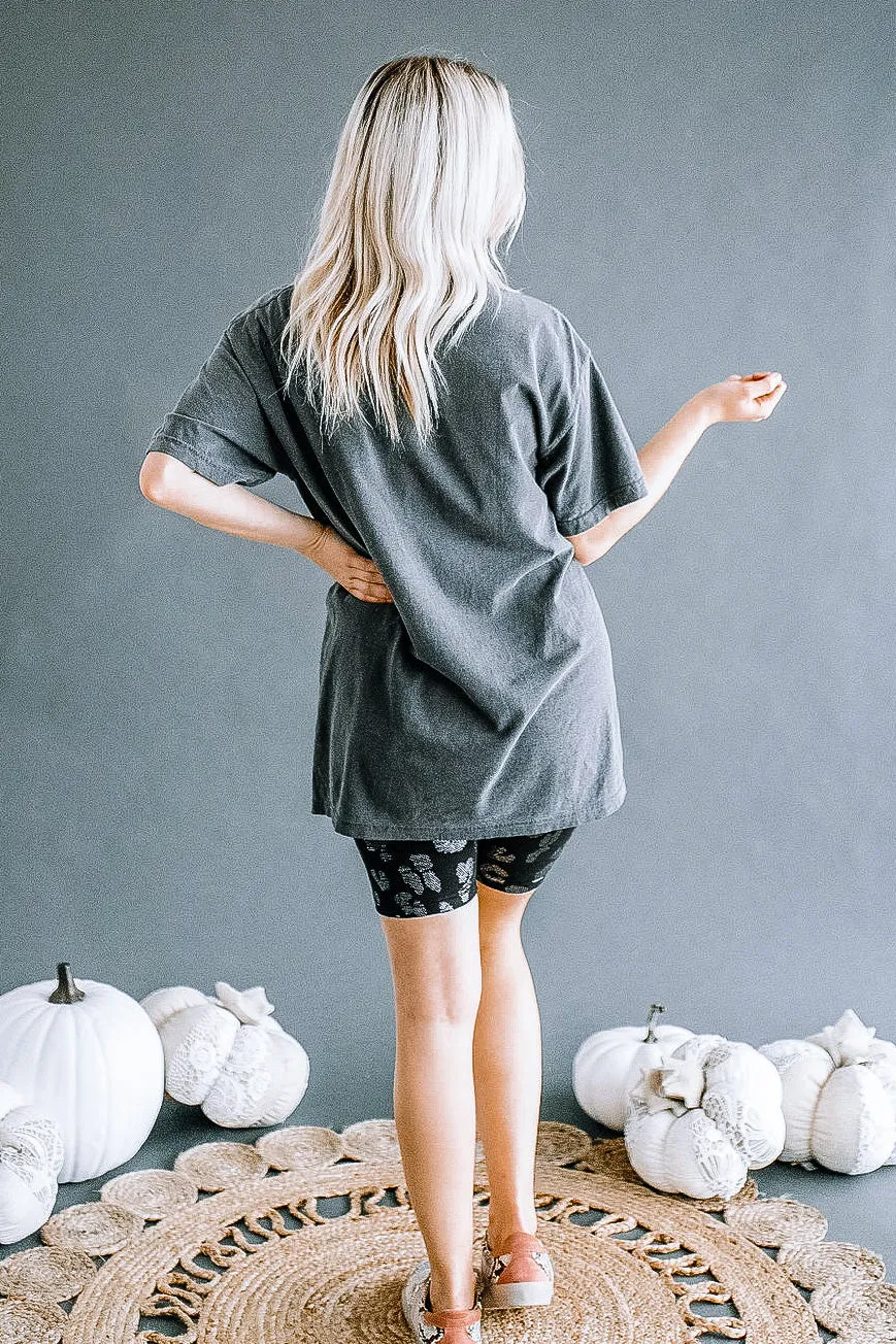 Charcoal Basic Smiley Tee | FINAL SALE