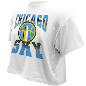 Chicago Sky White Regulate Crop Tee