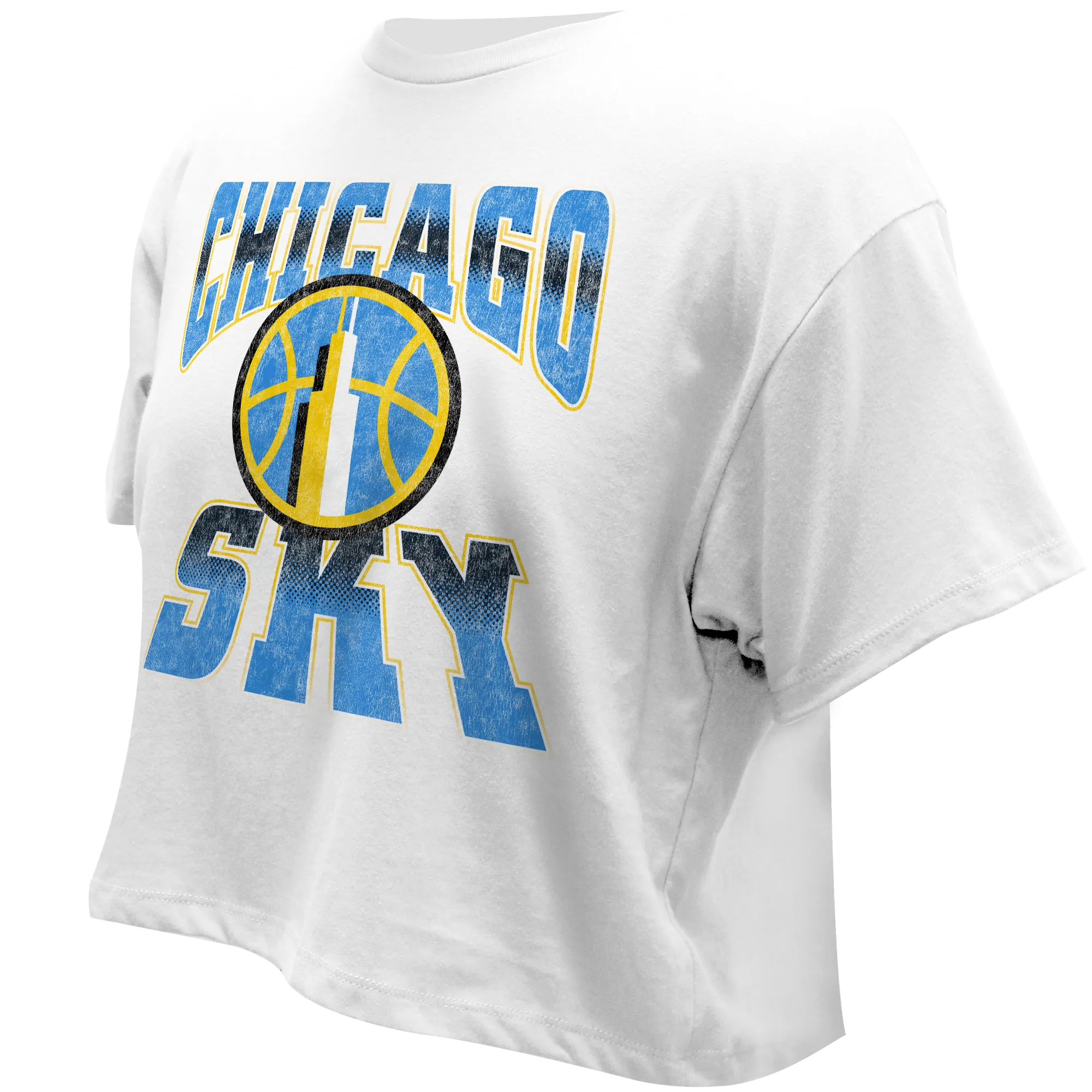 Chicago Sky White Regulate Crop Tee