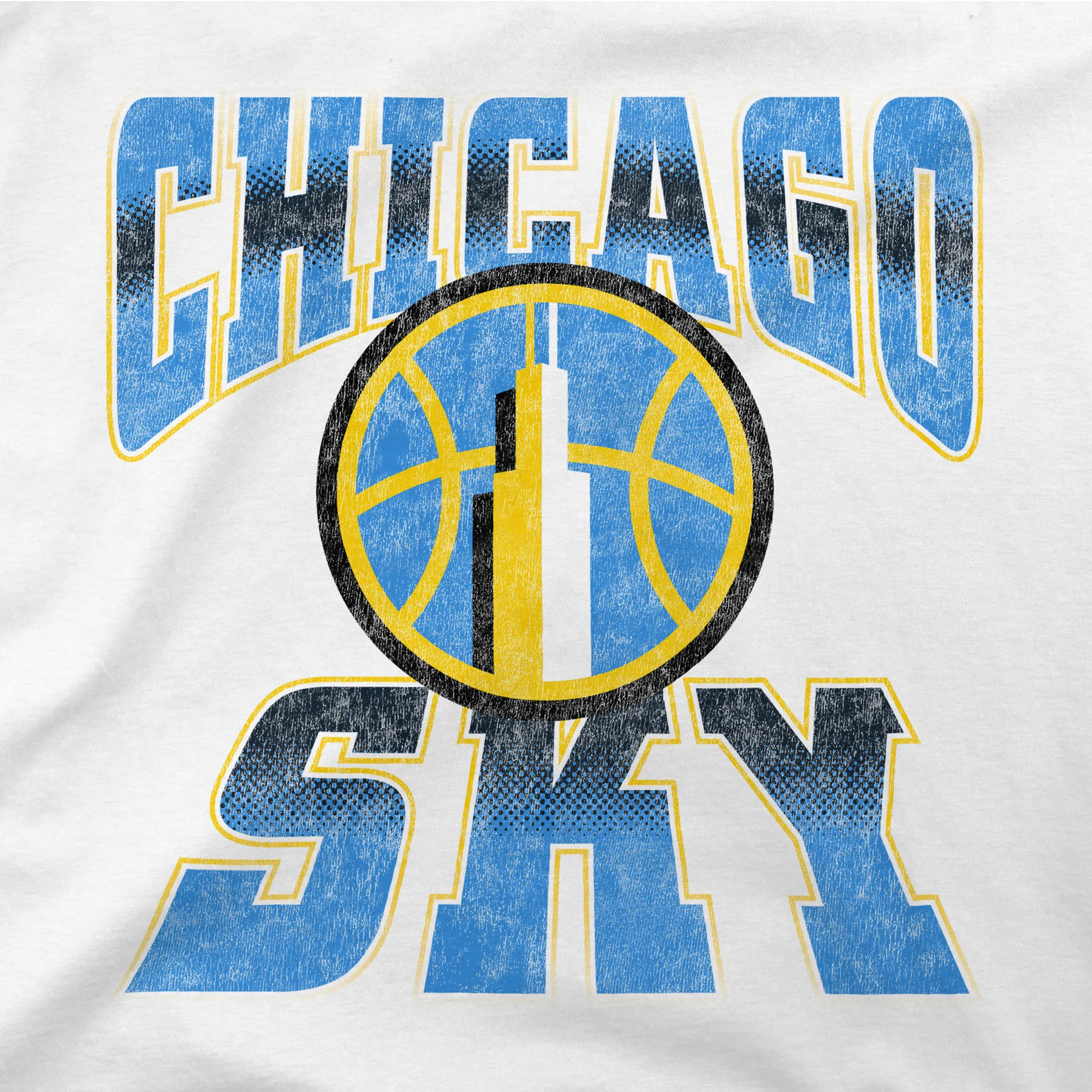 Chicago Sky White Regulate Crop Tee