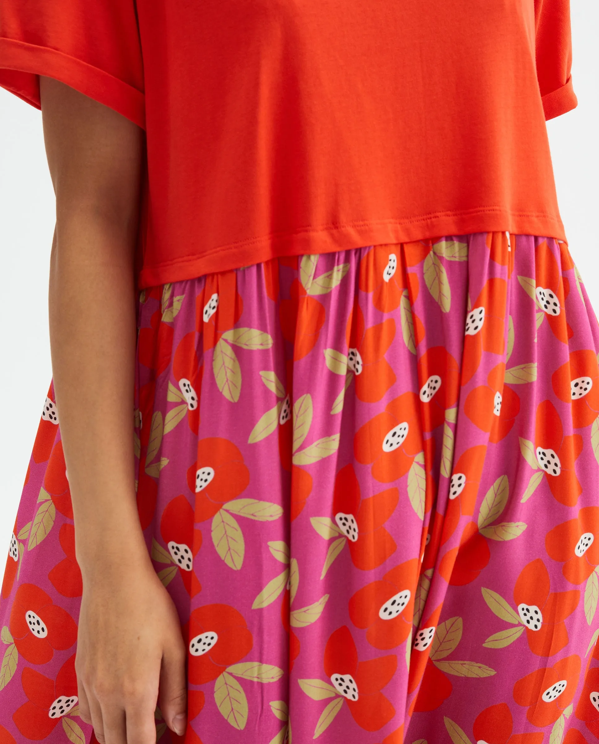 Compania Fantastica Hibiscus Print Dress
