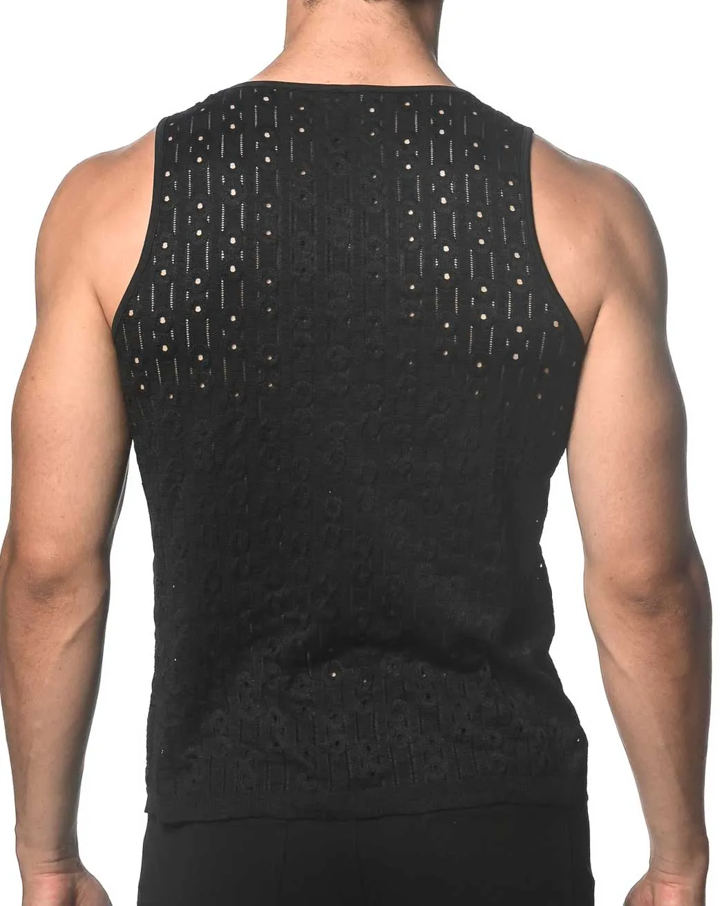 Dash Dot Stretch Knit Tank