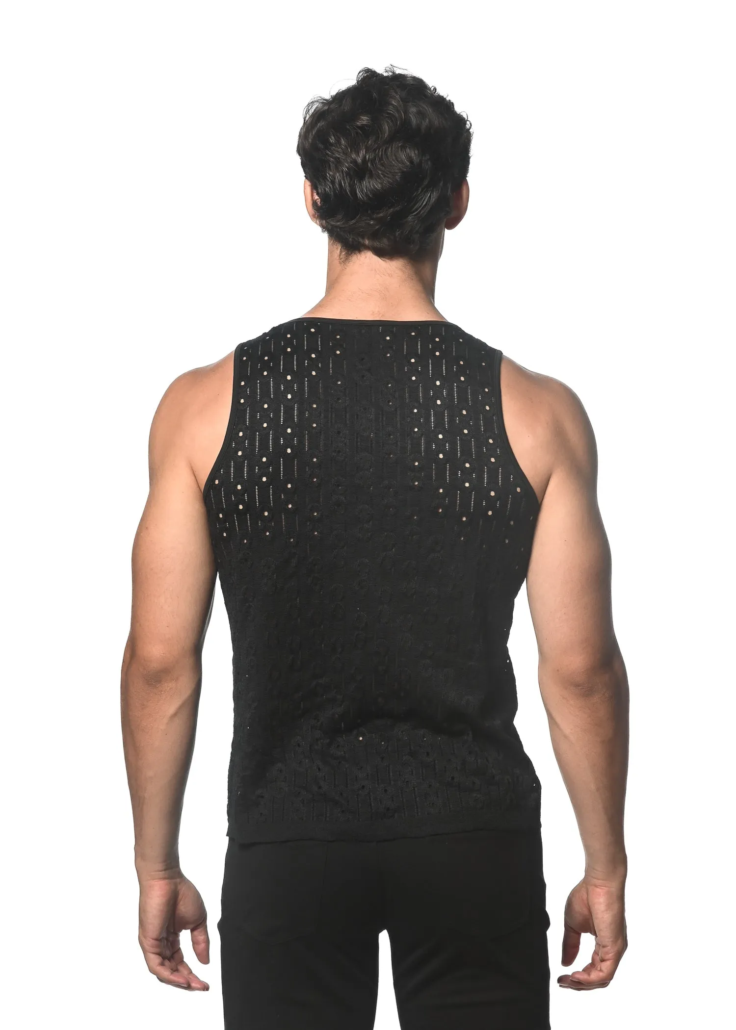 Dash Dot Stretch Knit Tank