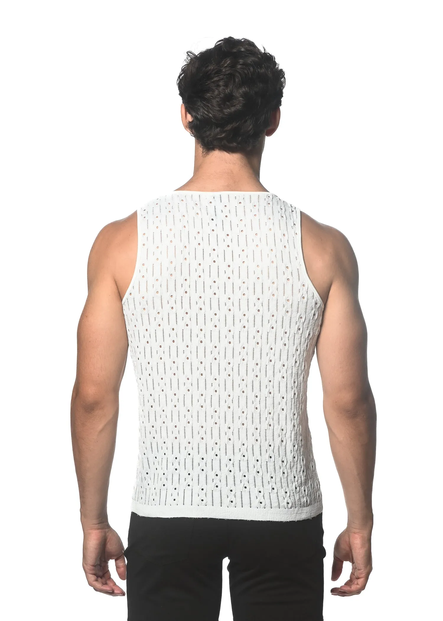 Dash Dot Stretch Knit Tank