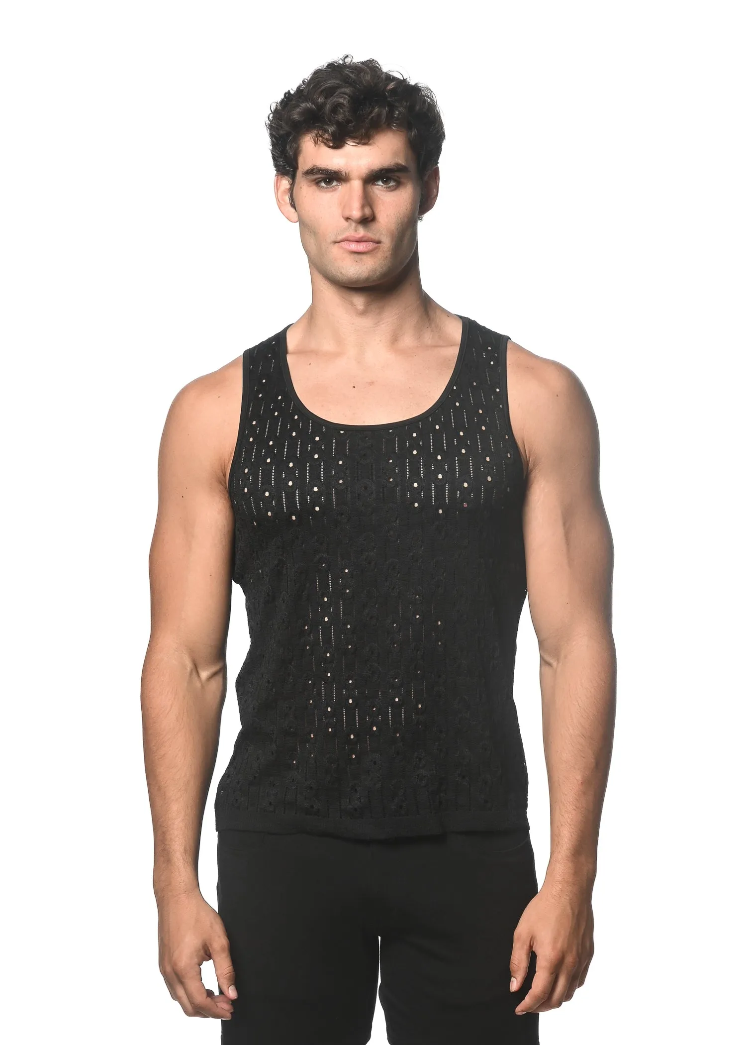 Dash Dot Stretch Knit Tank