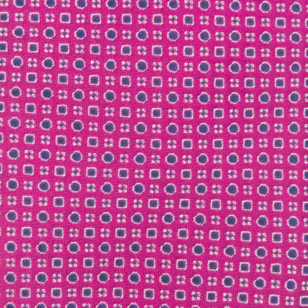 Fuchsia Sophisticated Motif Woven Silk Tie