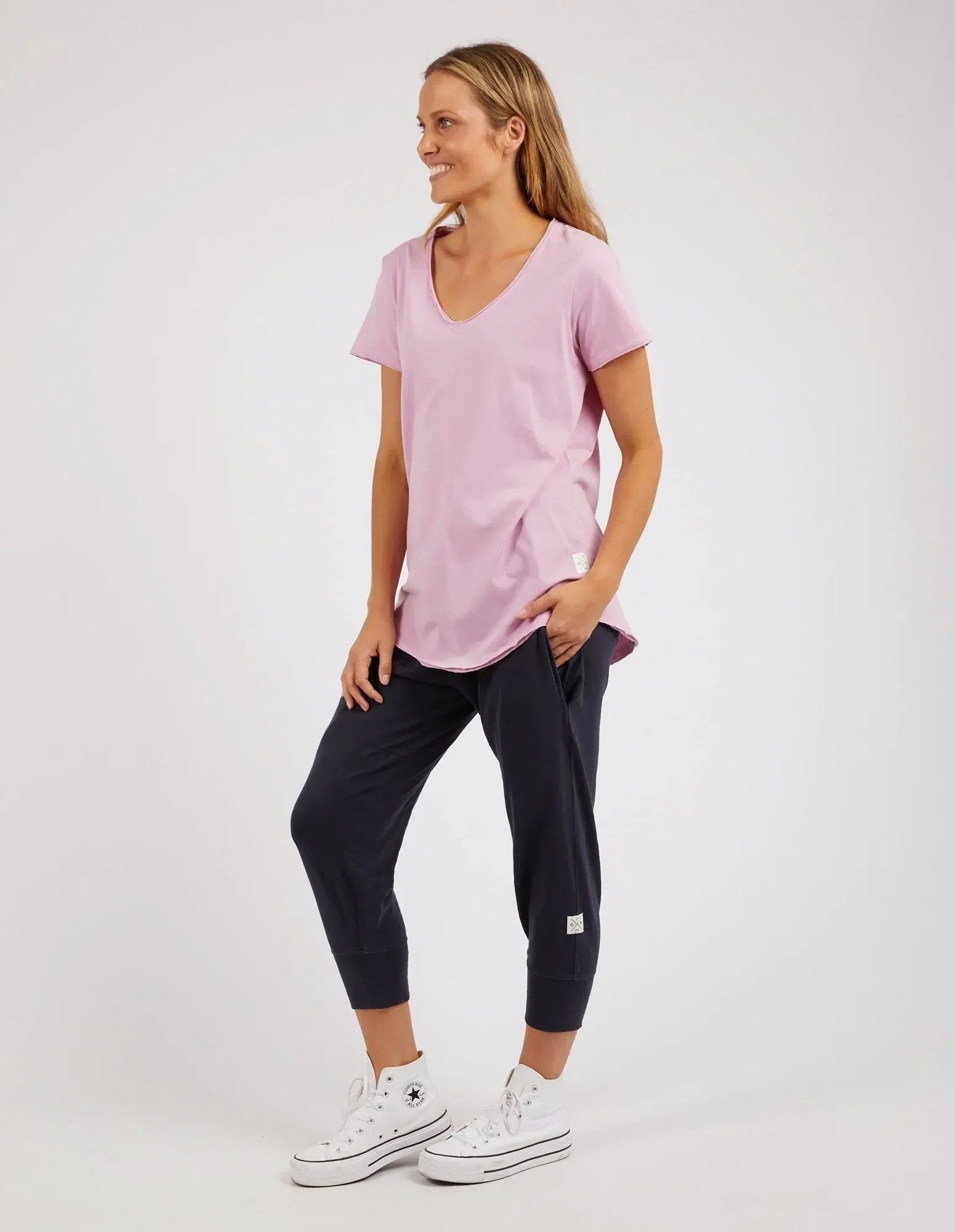 Fundamental Vee Tee - Peony - Elm Lifestyle