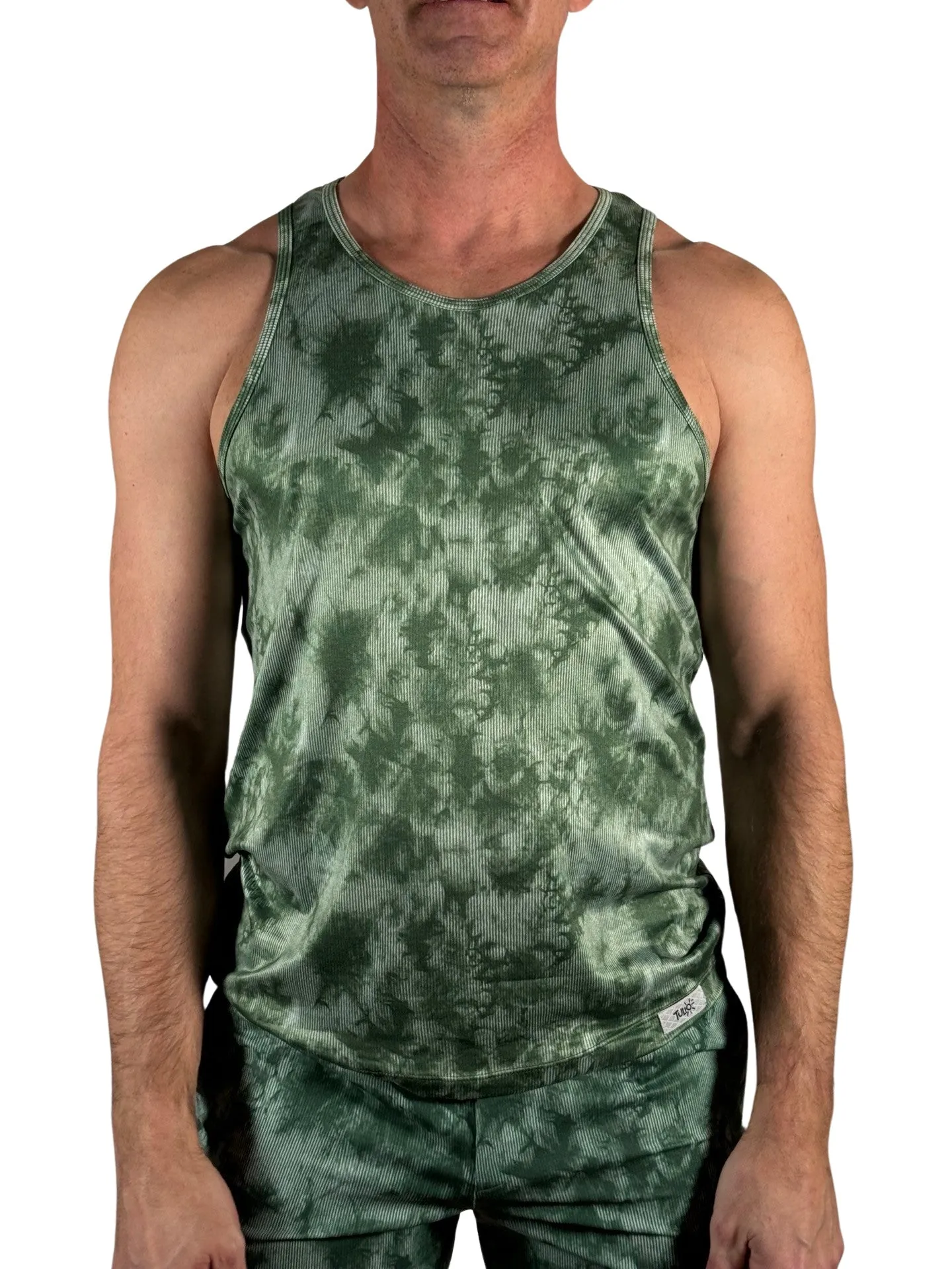 Green Tie Dye Tank Top