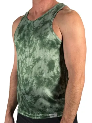 Green Tie Dye Tank Top