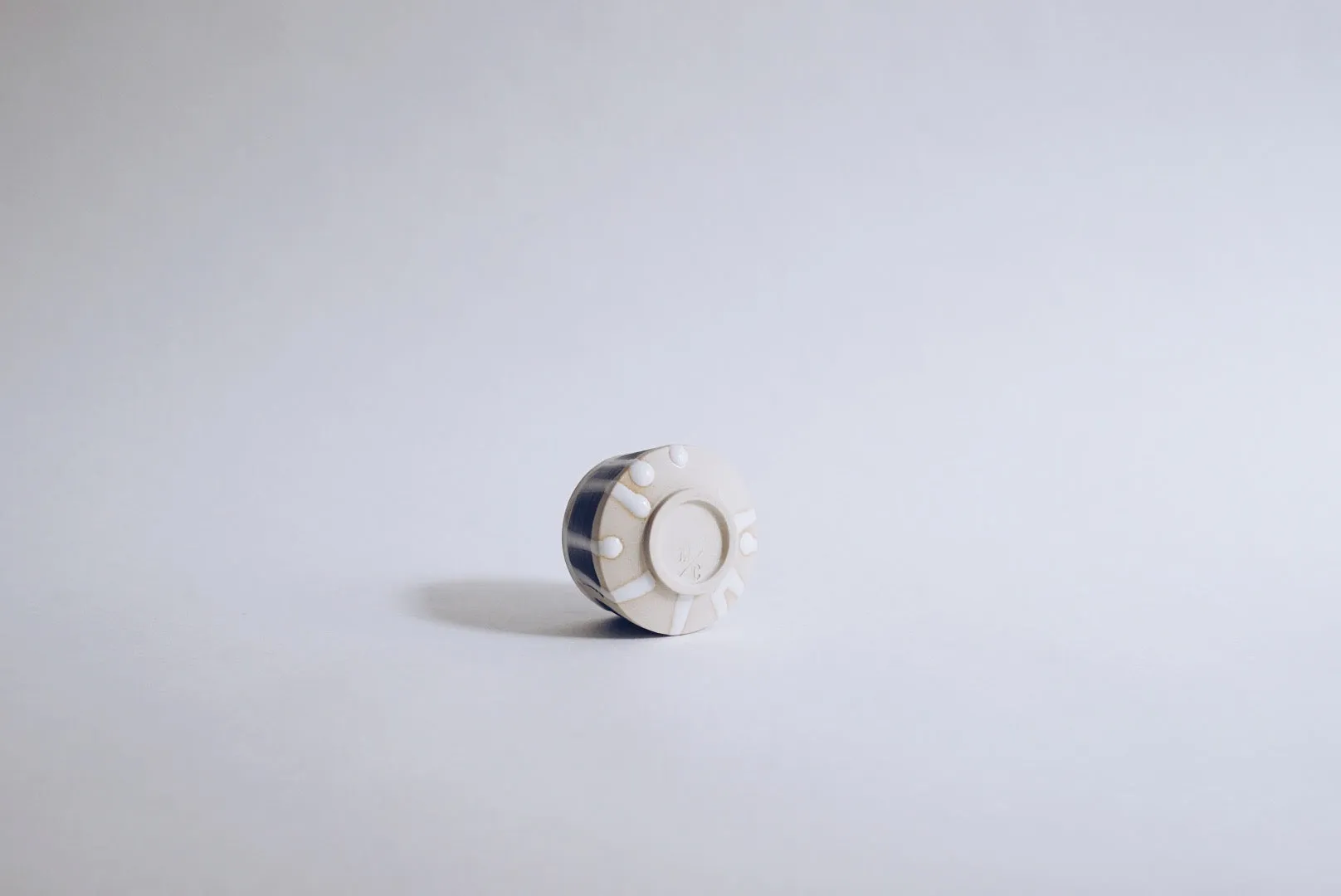 Handcrafted Stoneware Brushmark Sake Cup (L)