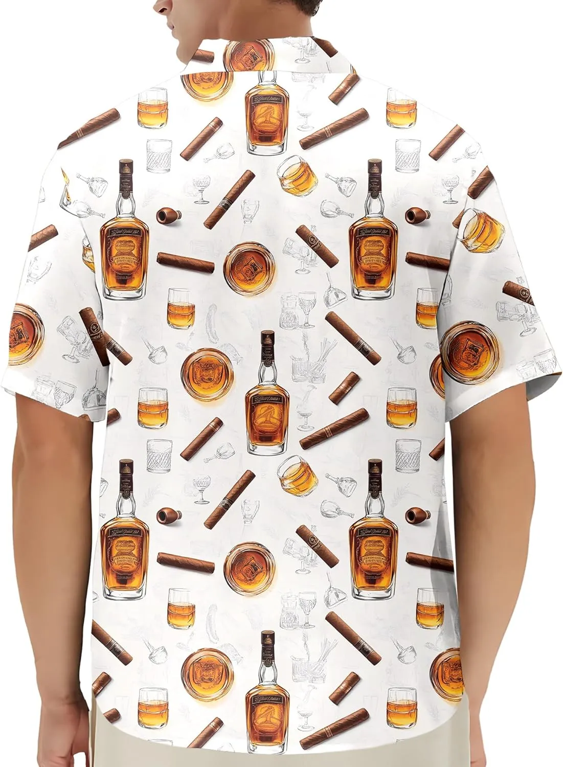 Hawaiian Shirt for Men Summer Funny Short Sleeve Aloha Button Down Shirts