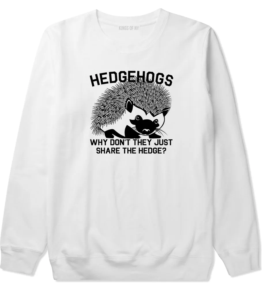 Hedgehog Funny Animal Mens Crewneck Sweatshirt