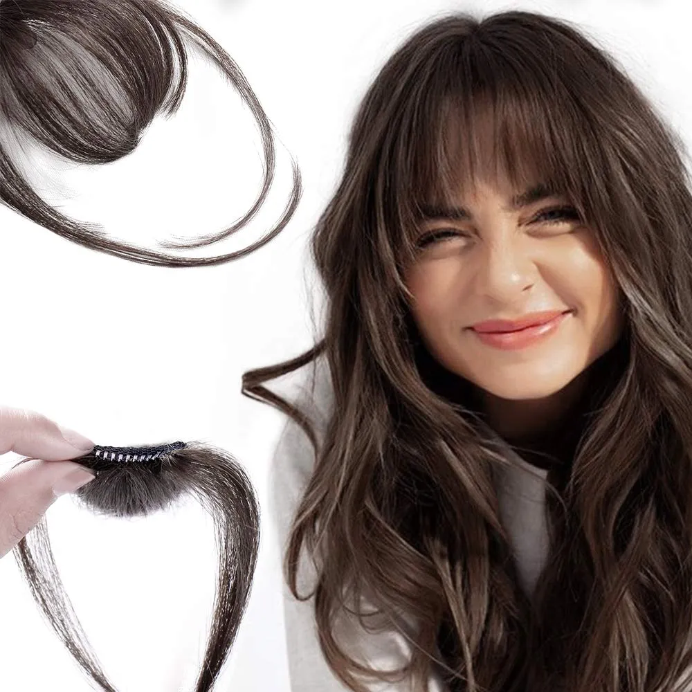 Hot Sale 50% OFFClip In Bangs 100% Human Hair Extensions Air Bangs