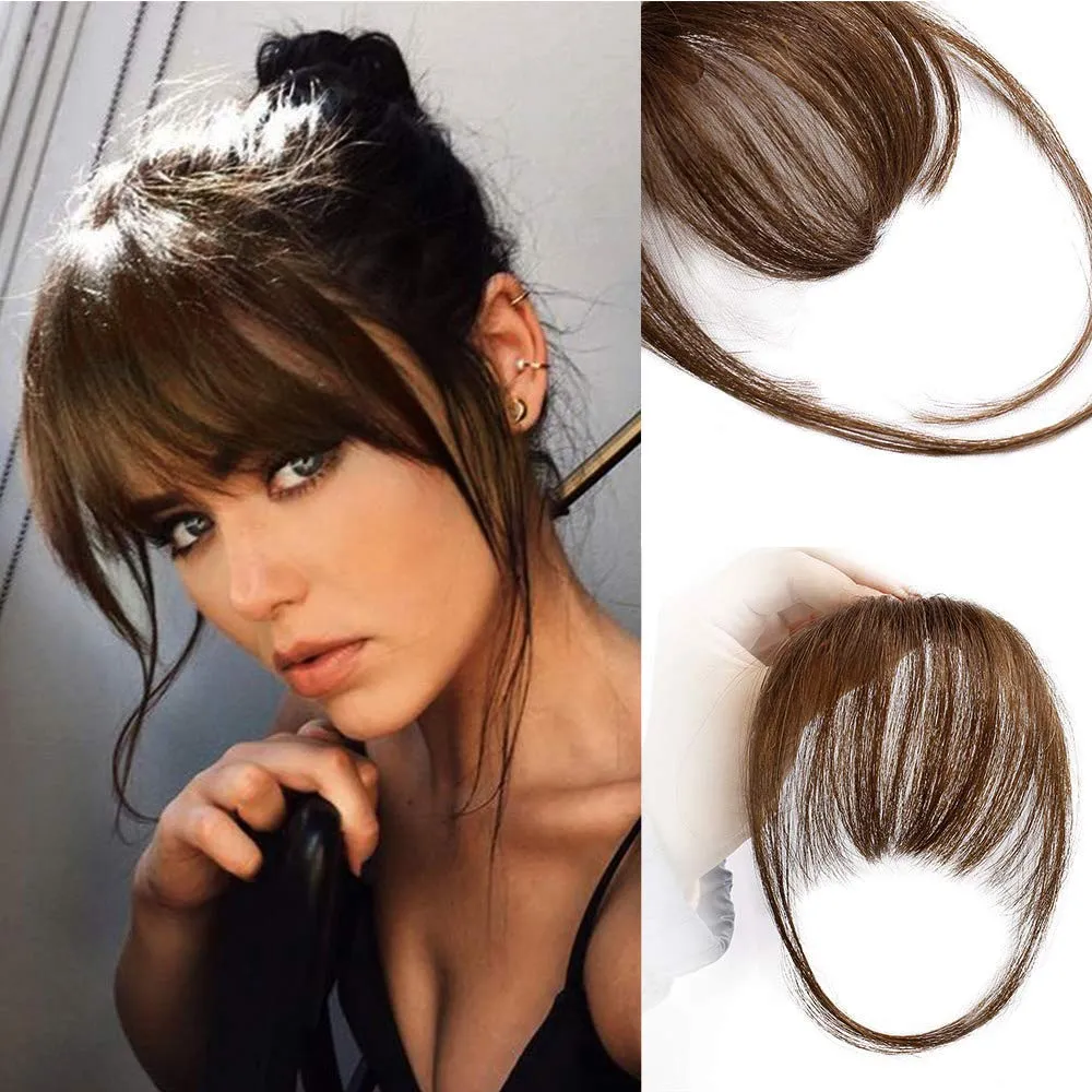 Hot Sale 50% OFFClip In Bangs 100% Human Hair Extensions Air Bangs