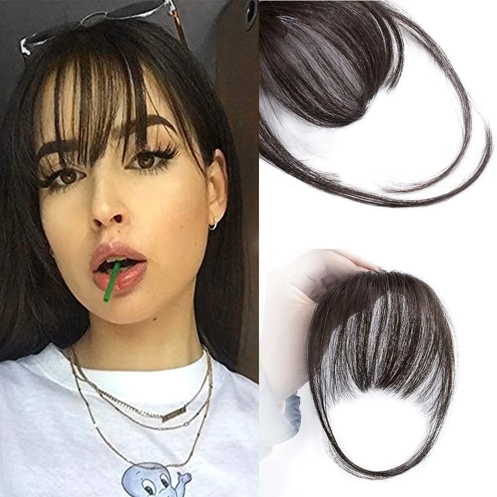 Hot Sale 50% OFFClip In Bangs 100% Human Hair Extensions Air Bangs