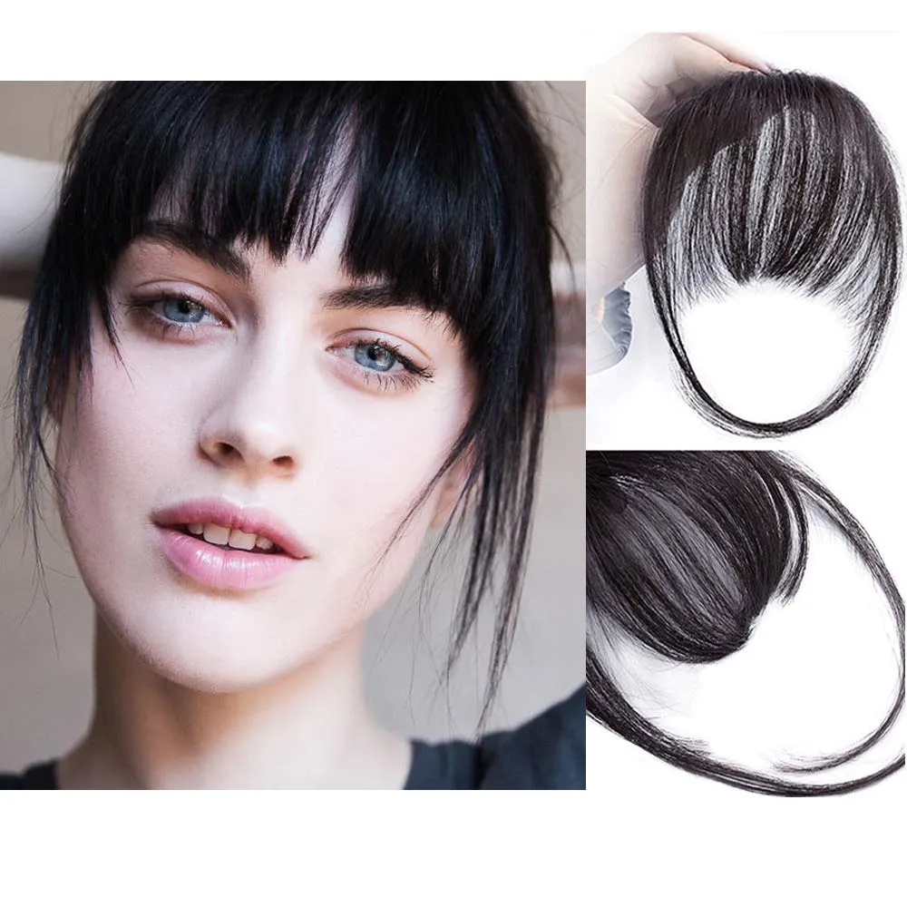 Hot Sale 50% OFFClip In Bangs 100% Human Hair Extensions Air Bangs