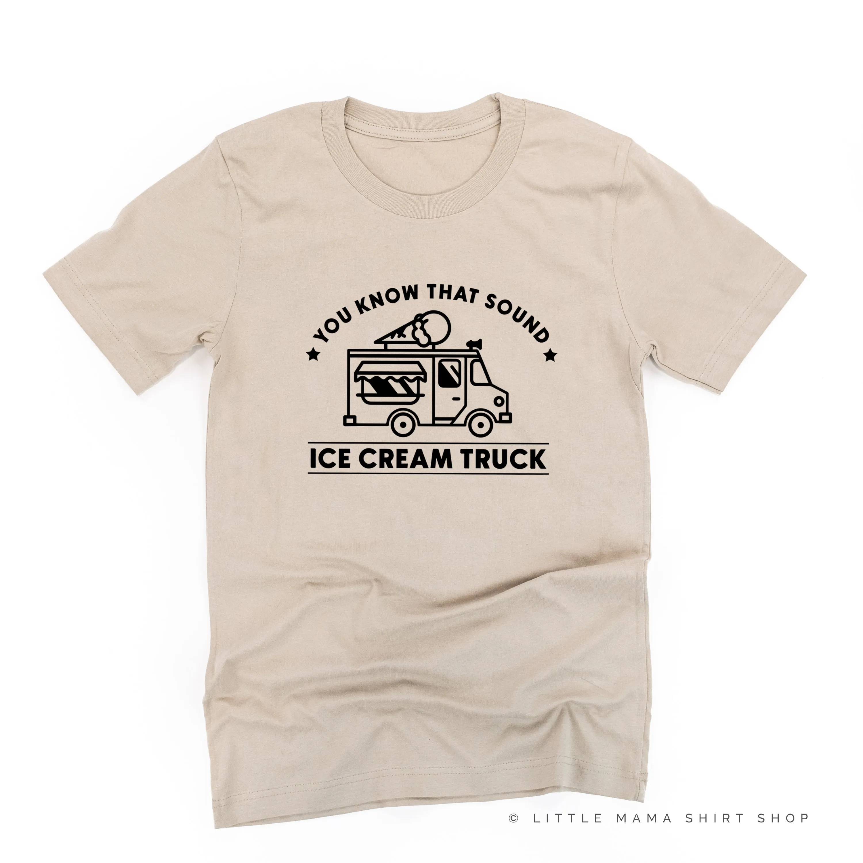 Ice Cream Truck - Triple Scoop on Back - Unisex Tee