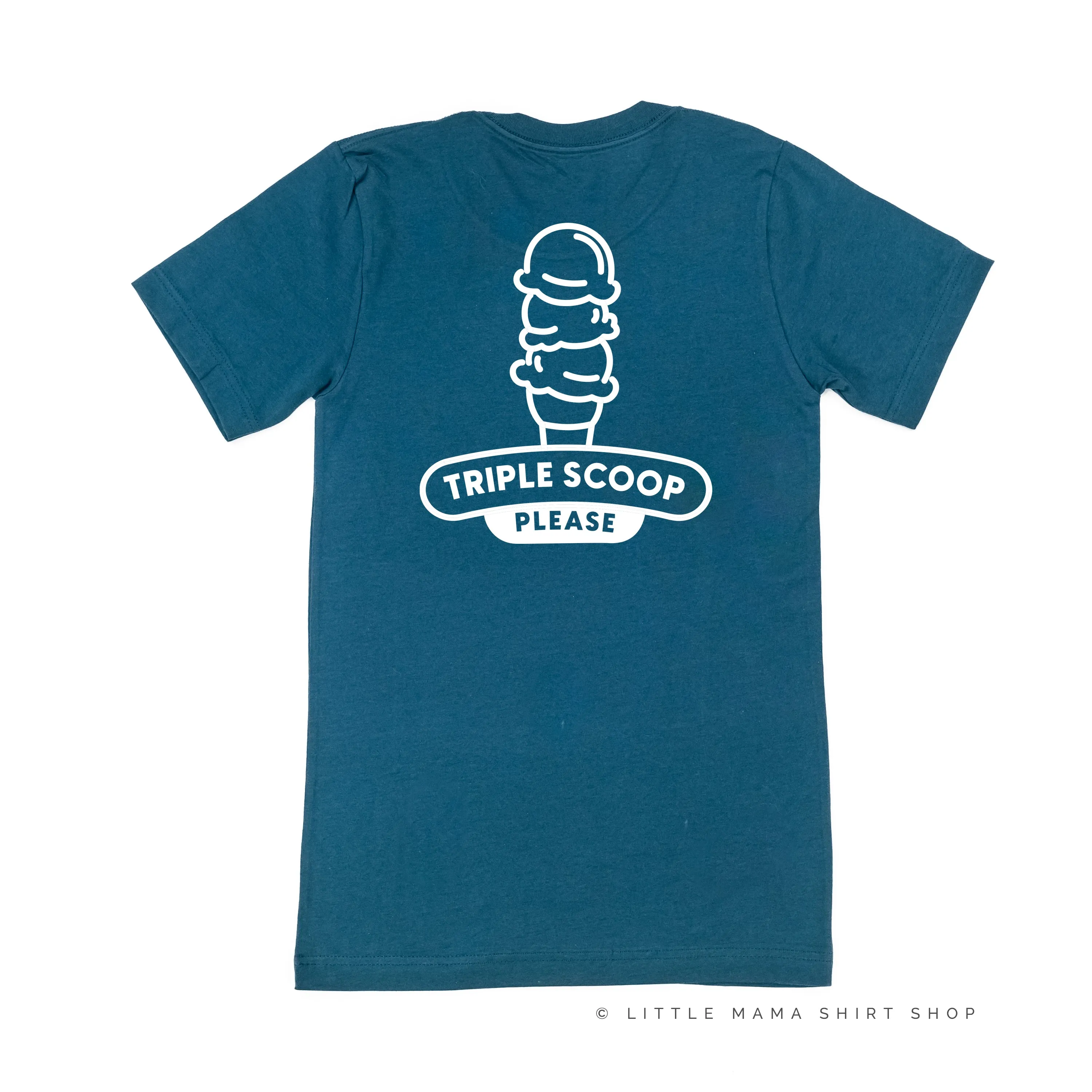 Ice Cream Truck - Triple Scoop on Back - Unisex Tee