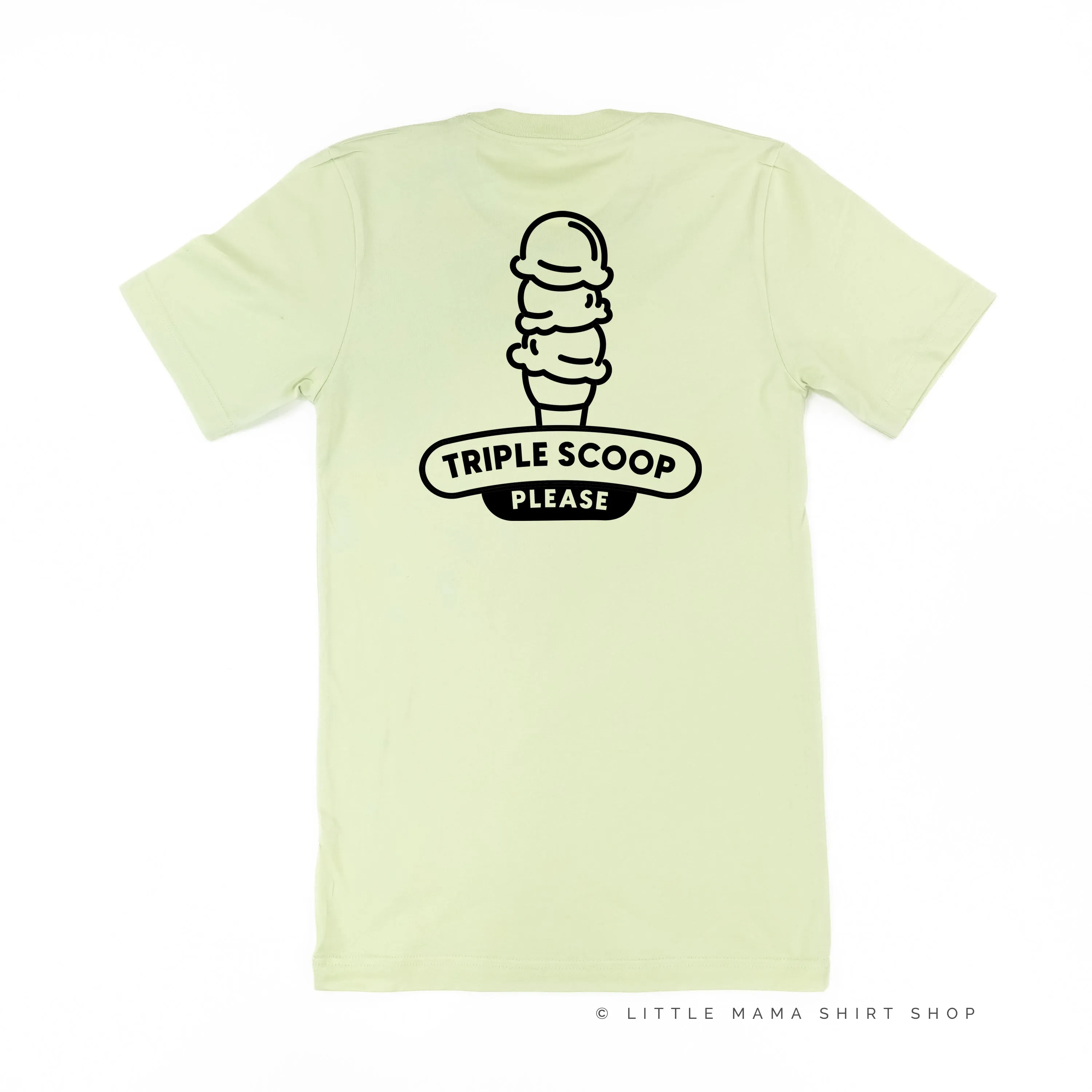 Ice Cream Truck - Triple Scoop on Back - Unisex Tee