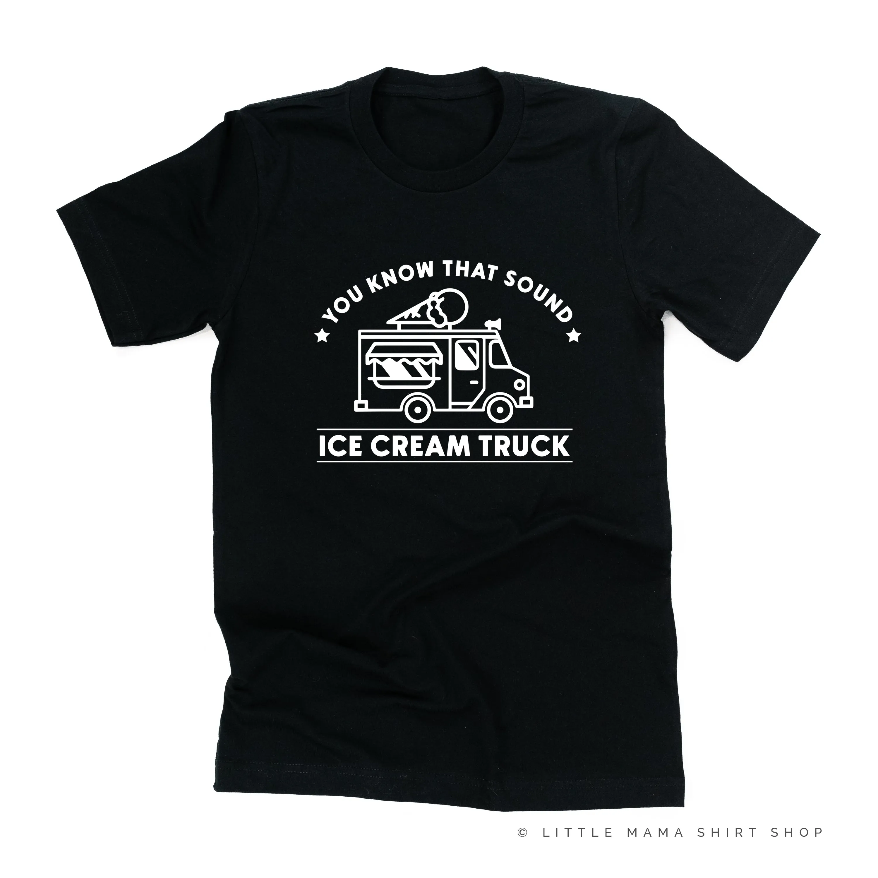 Ice Cream Truck - Triple Scoop on Back - Unisex Tee