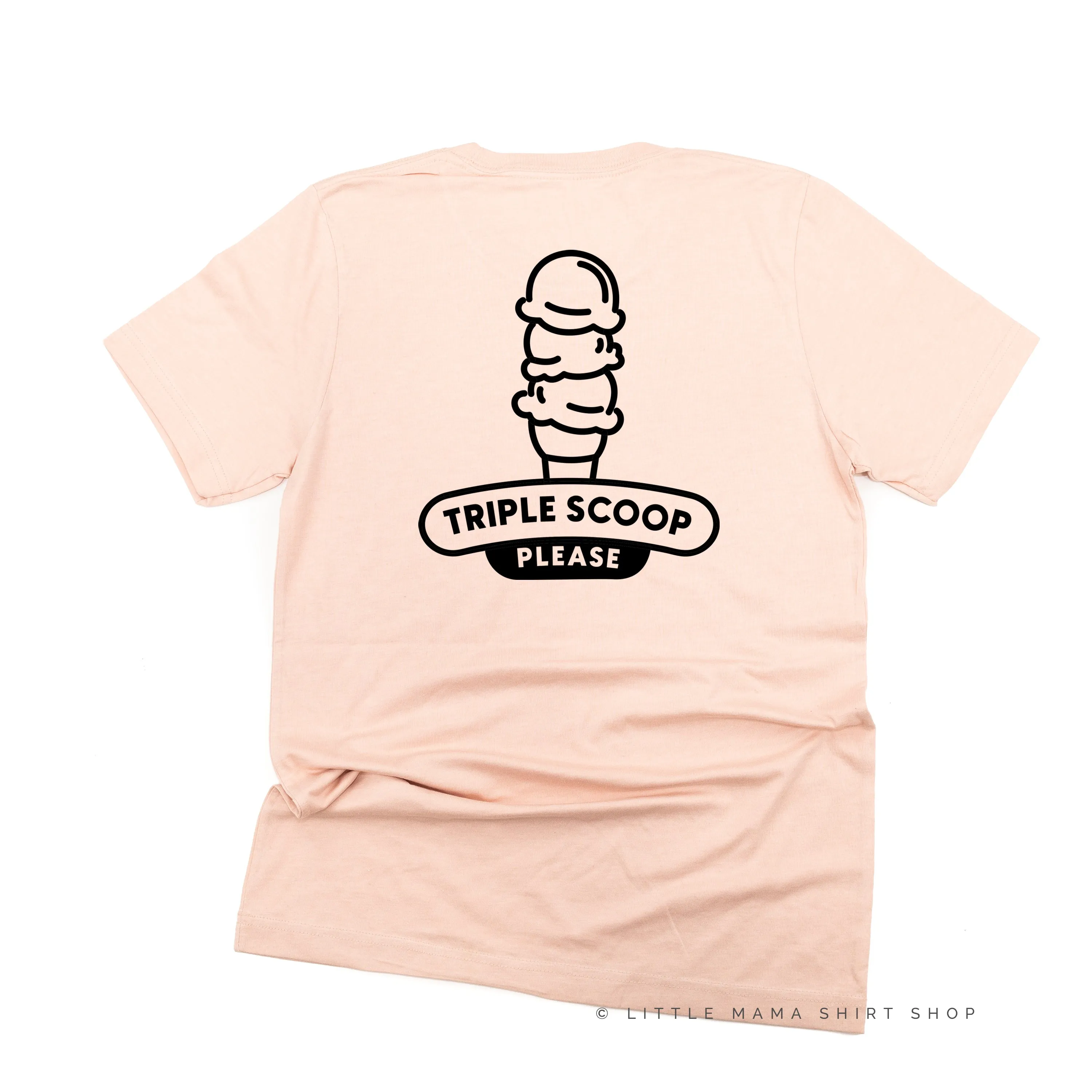 Ice Cream Truck - Triple Scoop on Back - Unisex Tee