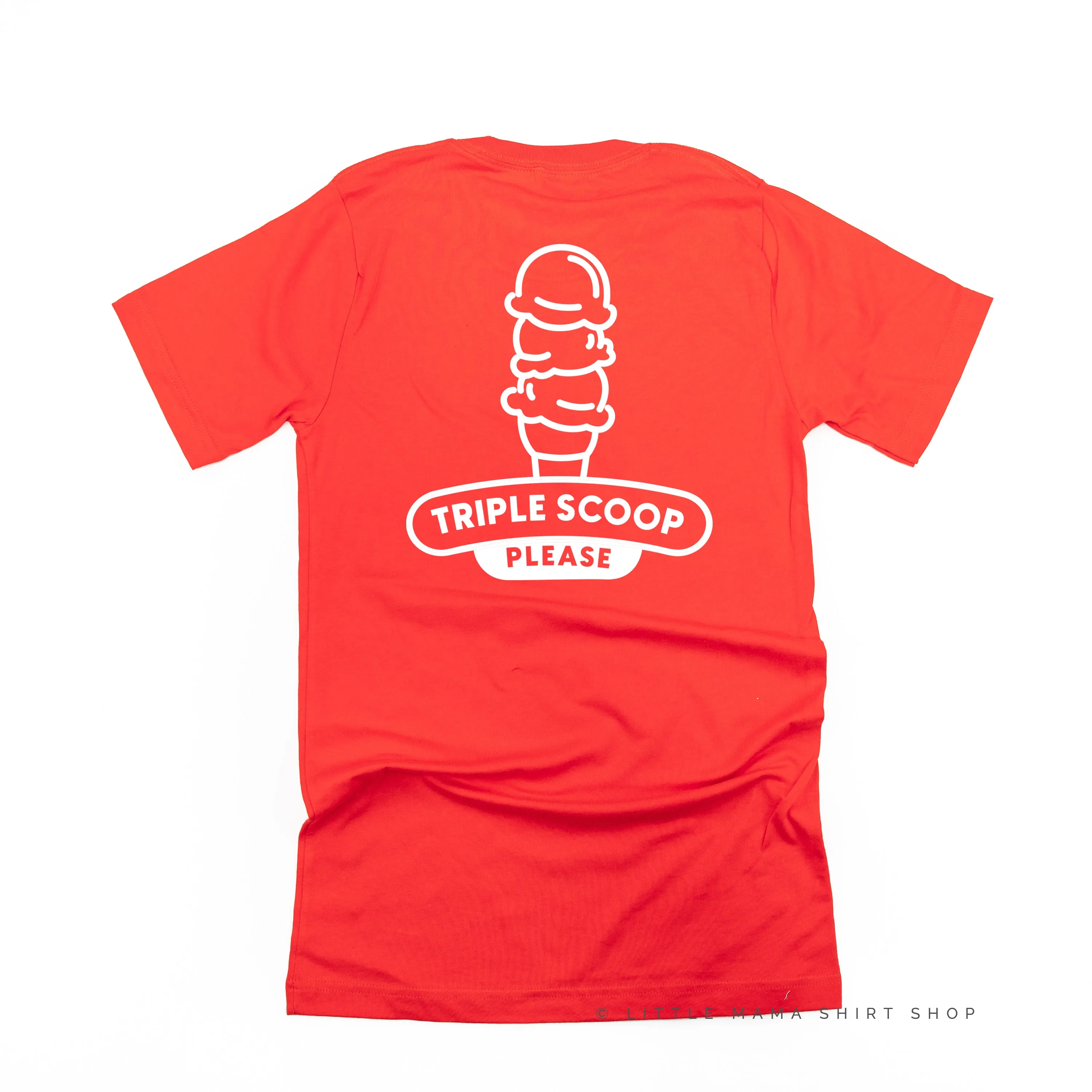 Ice Cream Truck - Triple Scoop on Back - Unisex Tee