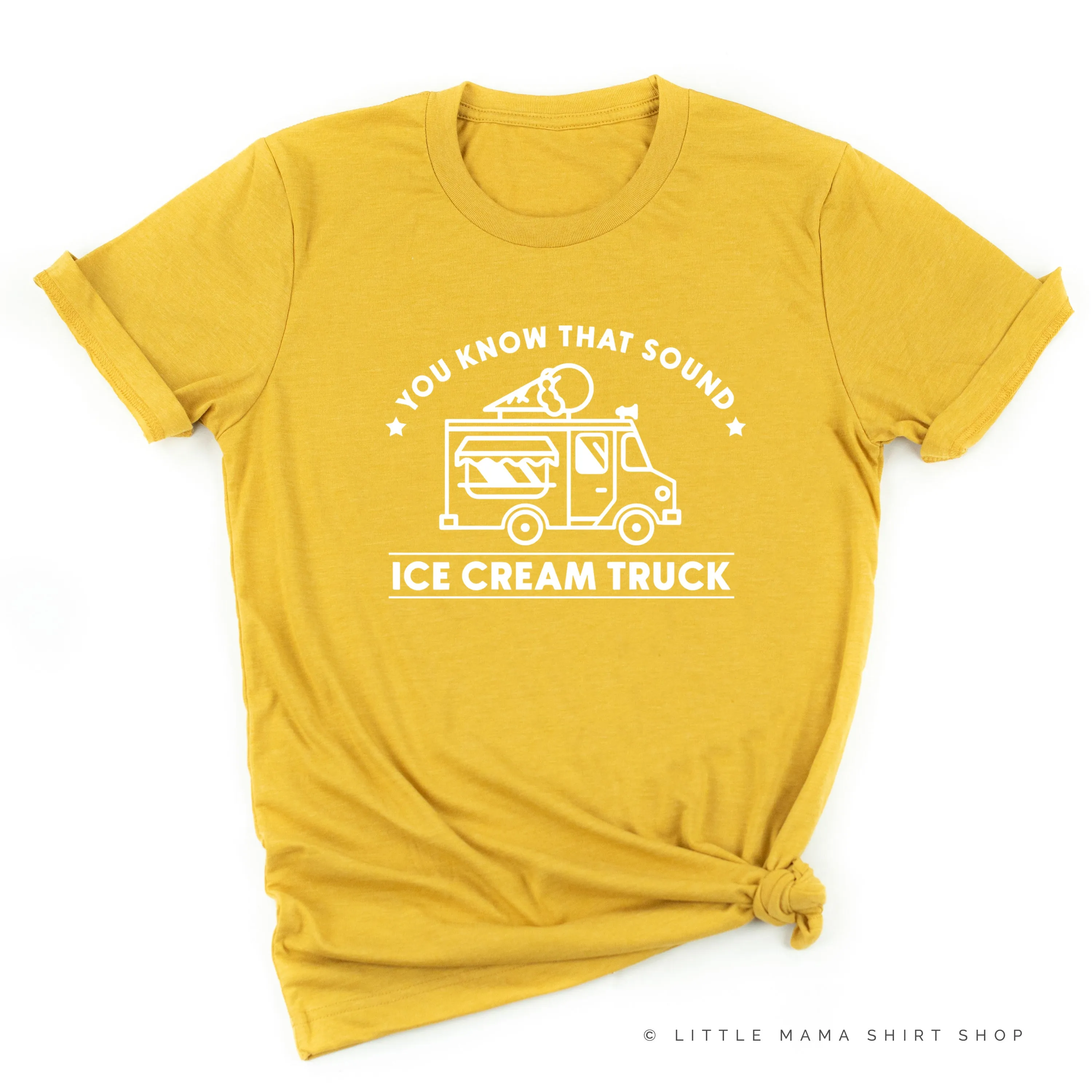 Ice Cream Truck - Triple Scoop on Back - Unisex Tee