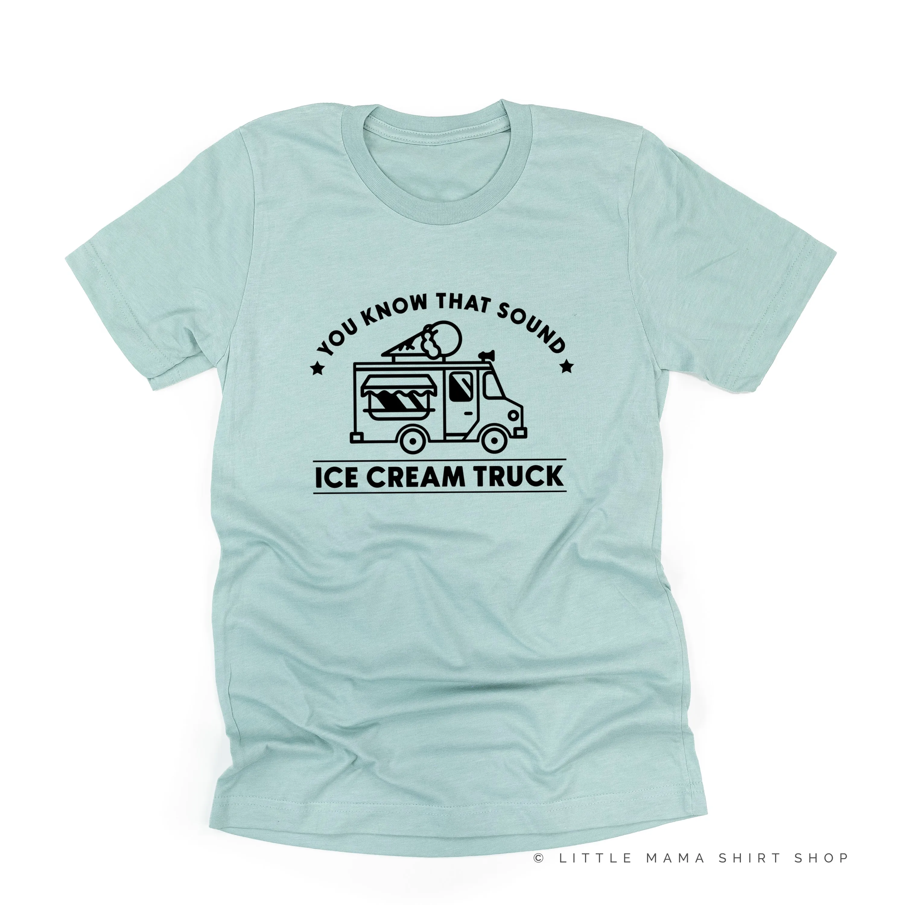 Ice Cream Truck - Triple Scoop on Back - Unisex Tee