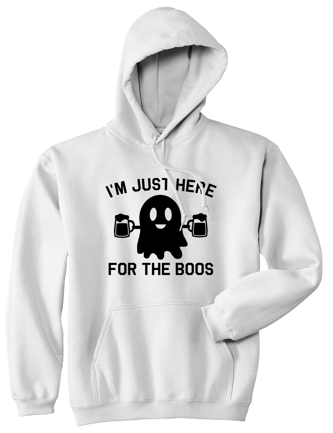 Im Just Here For The Boos Halloween Mens Pullover Hoodie