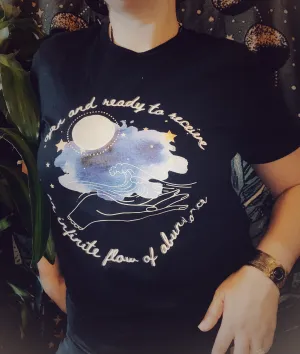 Infinite Flow Of Abundance Mystical Graphic Tee (Black)