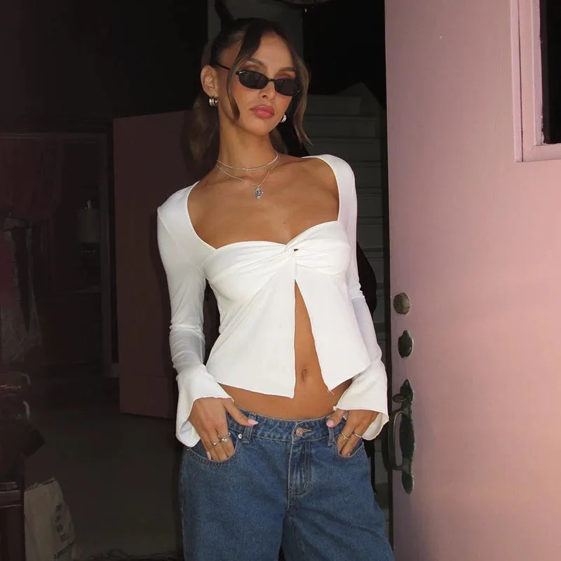 Jewel Generous Collar Crop Top