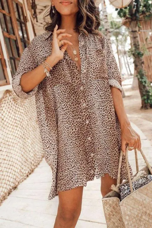 Leopard Lady Shirt Dress