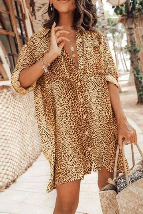 Leopard Lady Shirt Dress