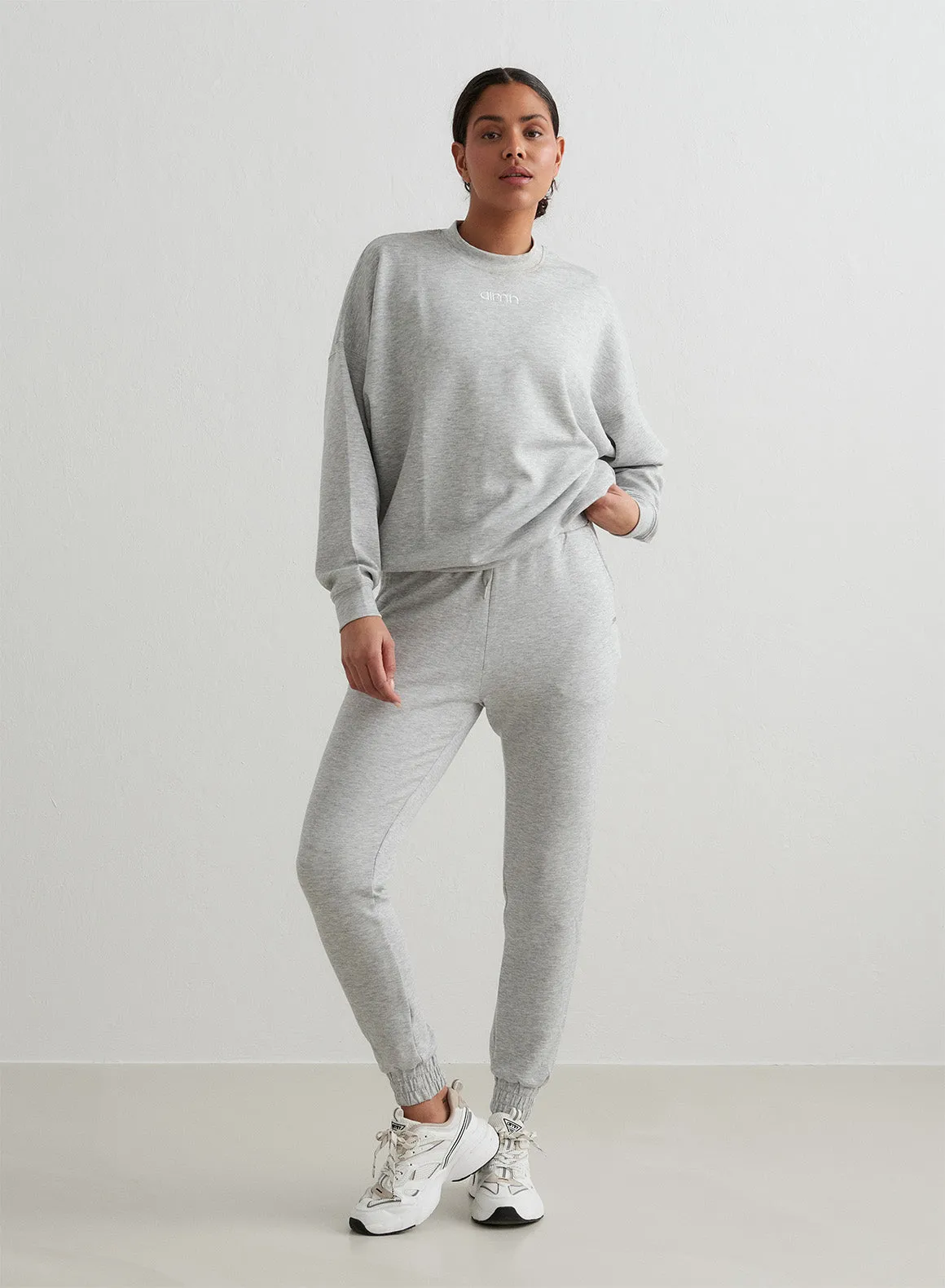 Light Grey Melange Comfy Sweatshirt
