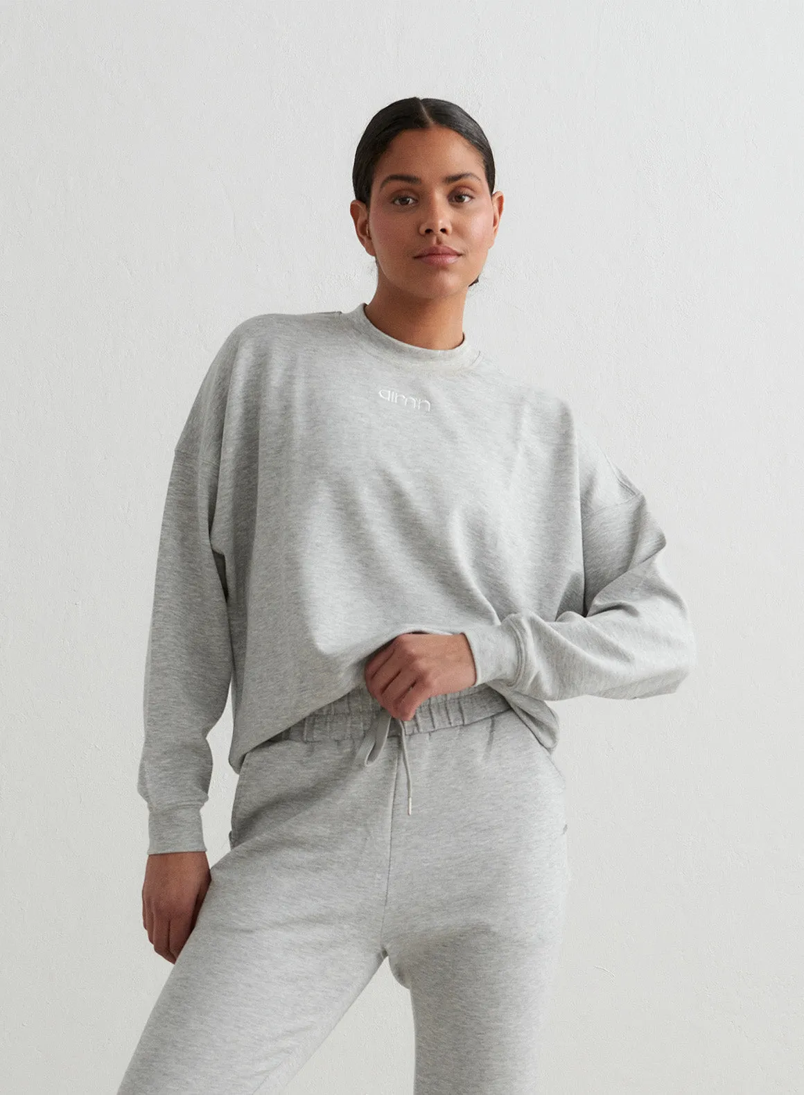 Light Grey Melange Comfy Sweatshirt