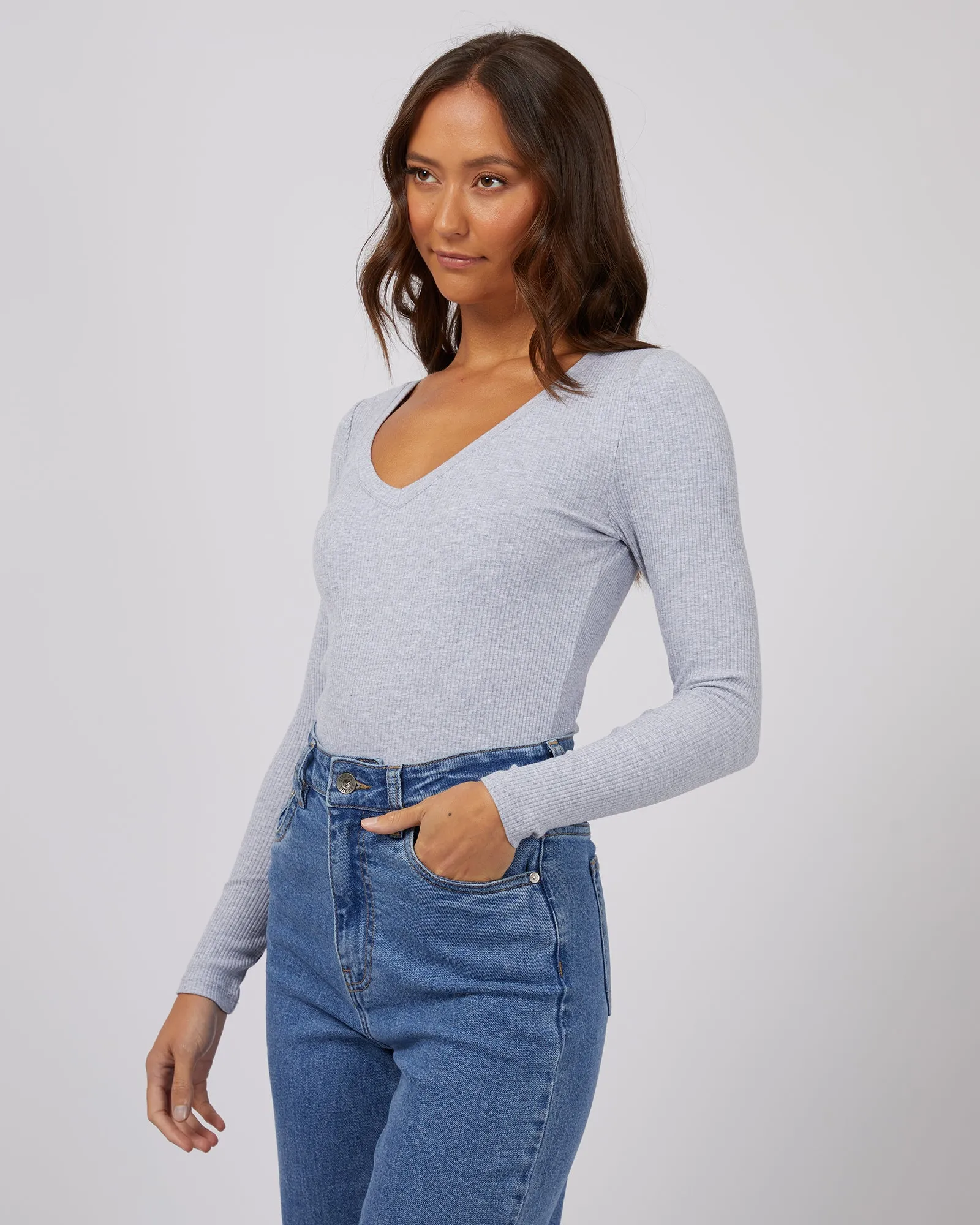 Lily Long Sleeve Grey Marle