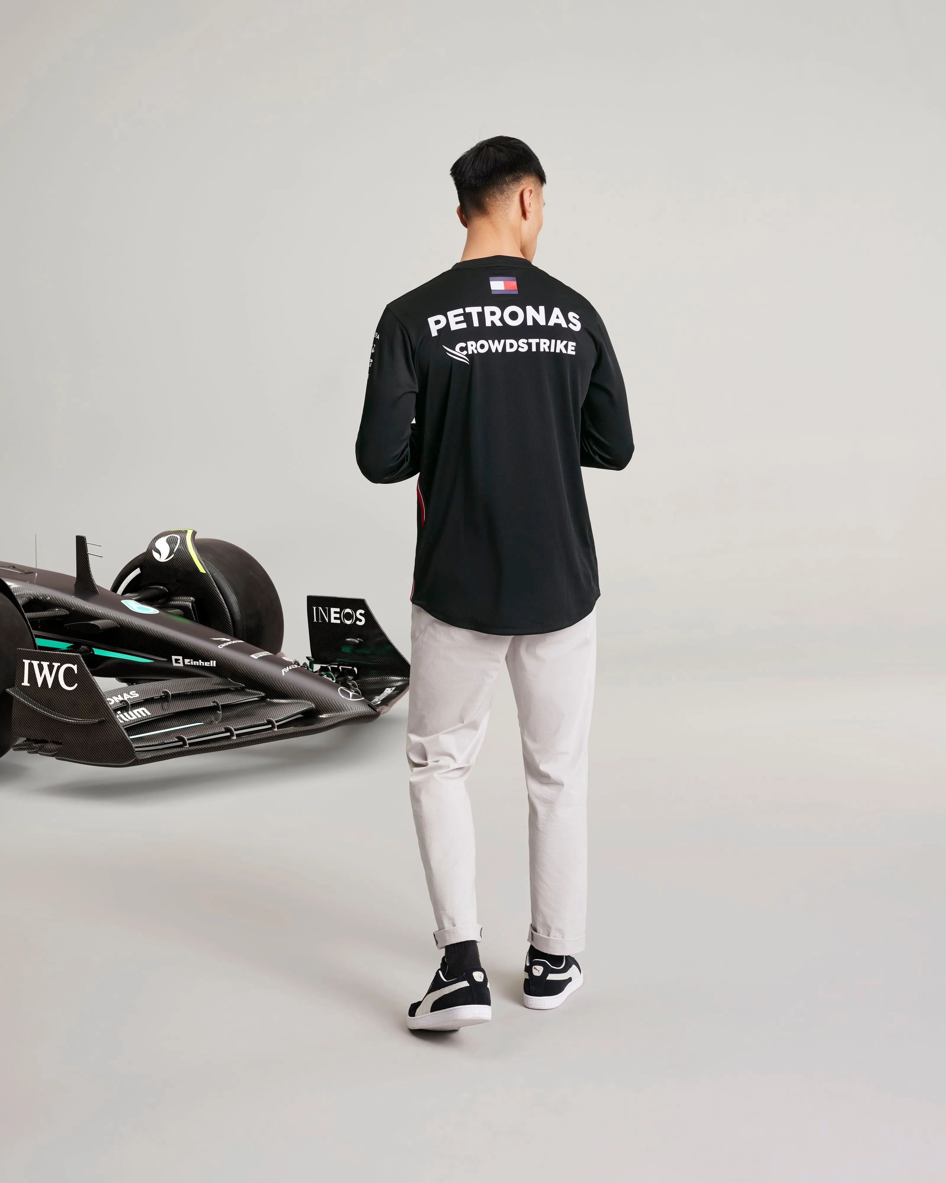 Mens 2023 Team Longsleeve Driver Tee Black