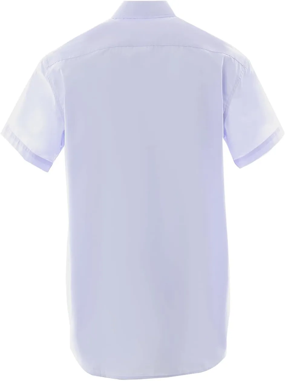 Men's Short Sleeve Button Down Wrinkle Free Dress Shirt Regular Fit Solid Business Casual Shirts